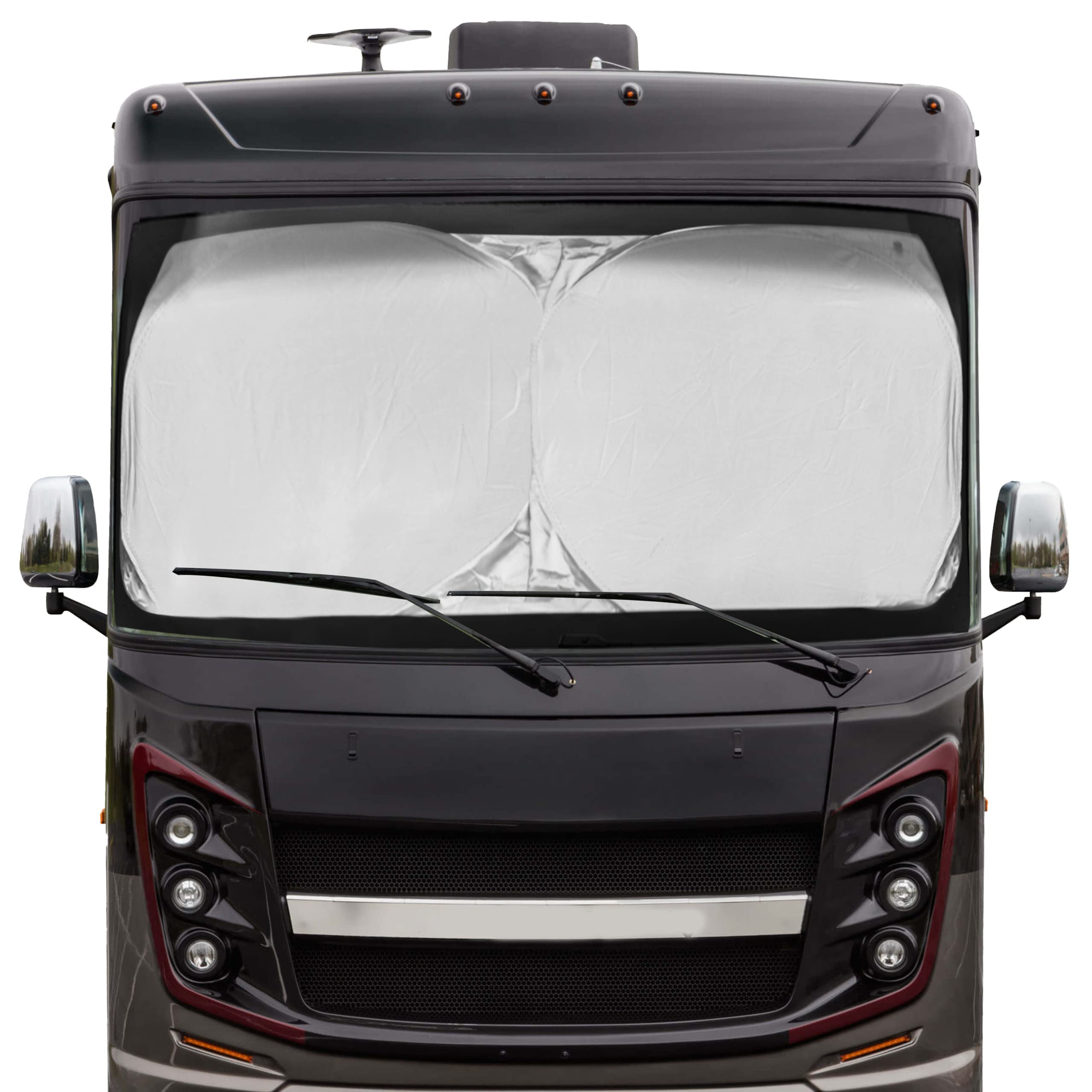 Econour Rv Windshield Sunshade | Reflective Rv Windshield Cover For Uv Rays & Heat Protection, Keeps Your Rv Motorhome Cool | Shades For Rv Fits Rvs, Trucks, Motorhomes, Buses | Xxxl - 102 X 51 Inches