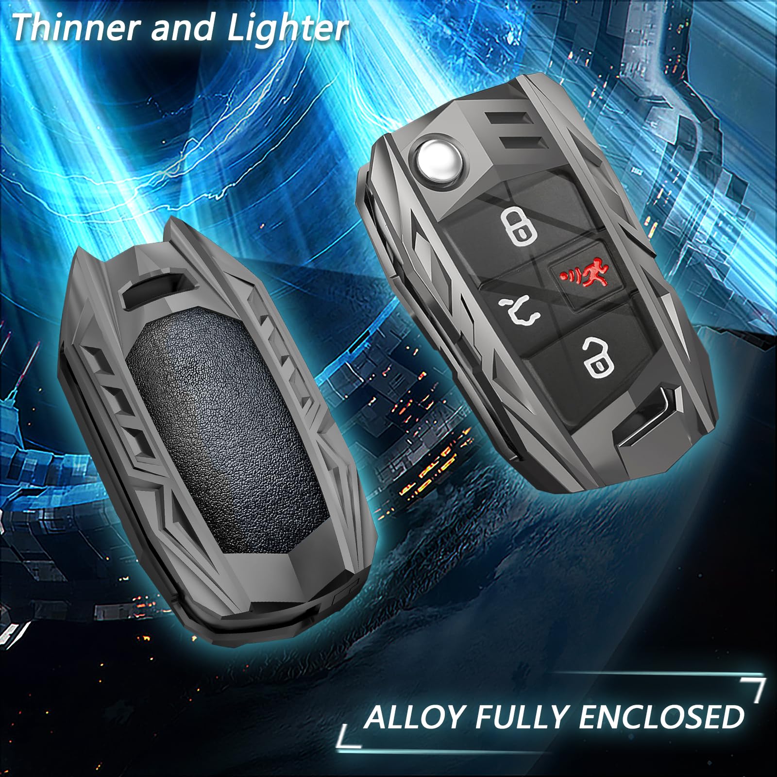 Ocezbiis For Volkswagen Key Fob Cover,Keychain,Zinc Alloy Protection Car Key Case For Atlas Jetta Golf Alltrack Passat Tiguan Gt