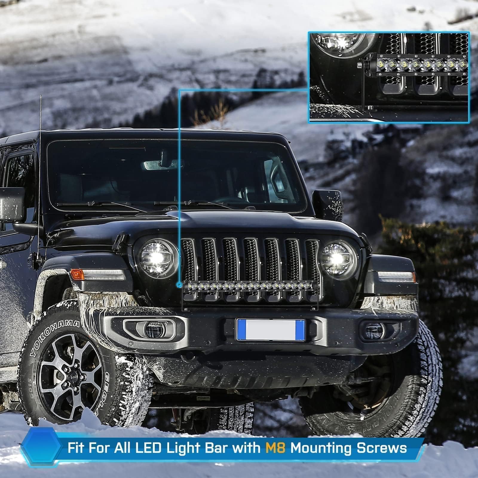 SWATOW INDUSTRIES 2 Pack Light Bar Mounting Brackets Single Row Light Bar Mounts Universal Side-Mounted Brackets Straight or Cur