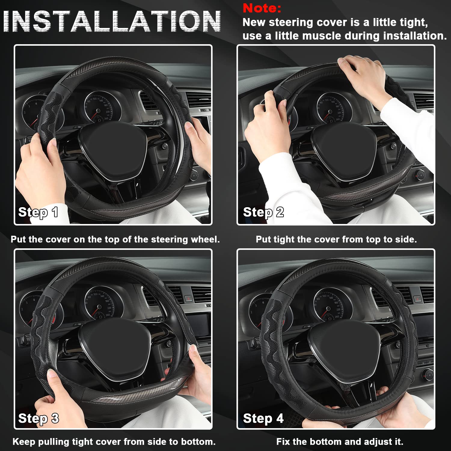 Giant Panda Steering Wheel Cover For Nissan Altima Rogue - Car Steering Wheel Cover For Nissan D Shape(Gray-D-Shaped)