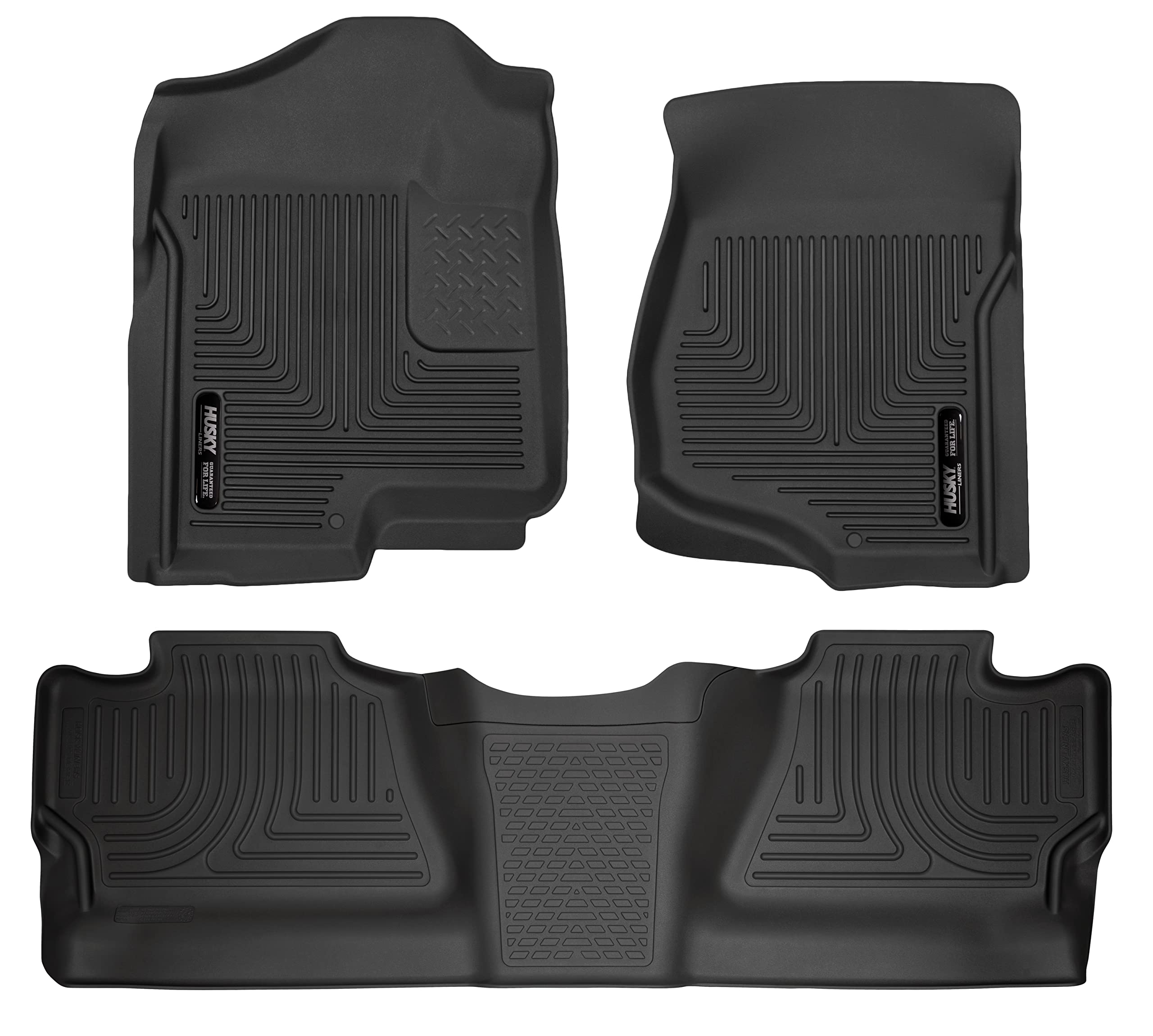 Husky Liners - Weatherbeater | Fits 2007 - 2013 Chevrolet Silverado/Gmc Sierra 1500, Crew Cab, 07 - 14 2500/3500 - Front & 2Nd R