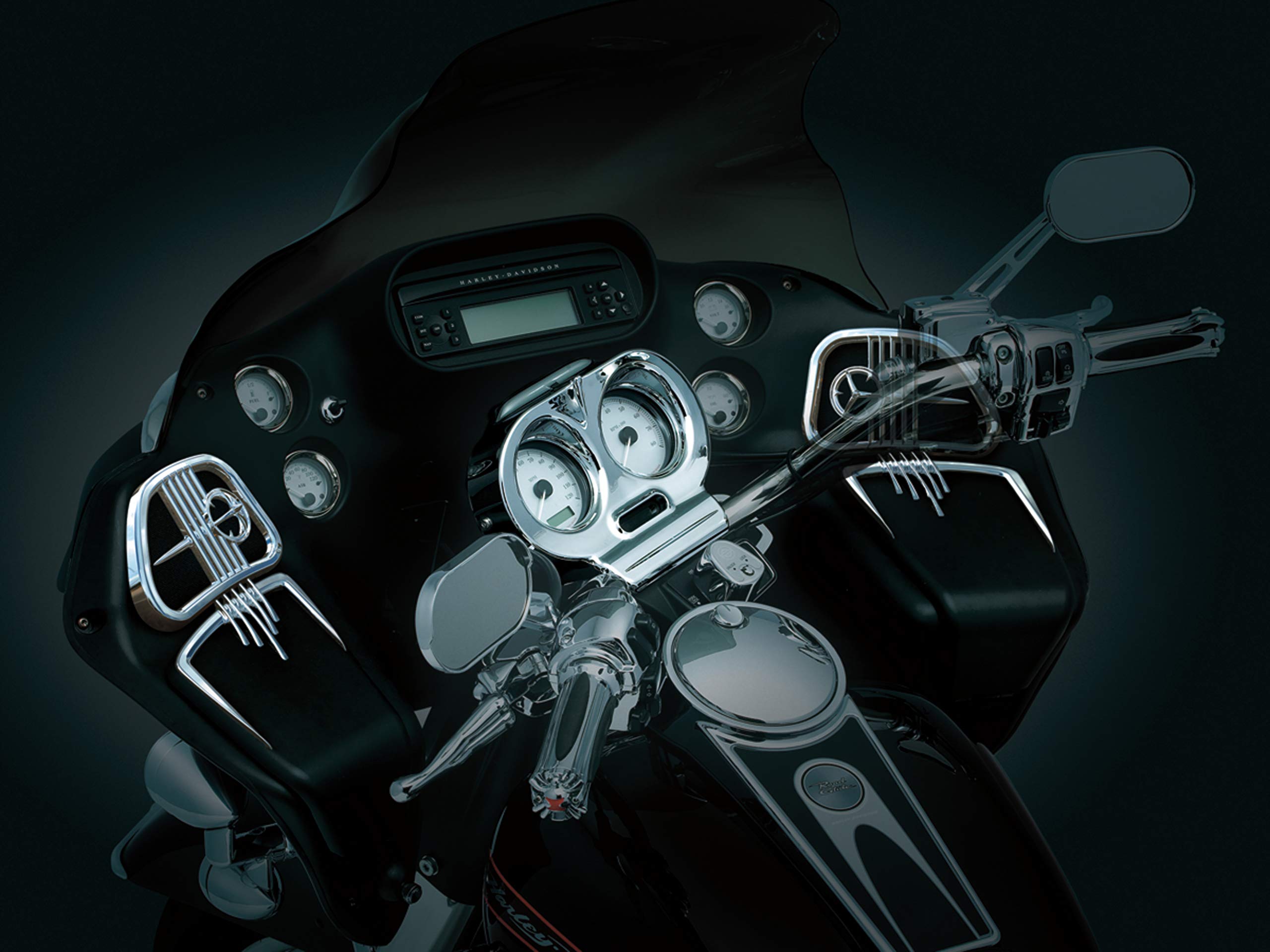 Kuryakyn 3769 Motorcycle Accent Accessory: Glove Box Accents For 1998-13 Harley-Davidson Motorcycles, Chrome, 1 Pair