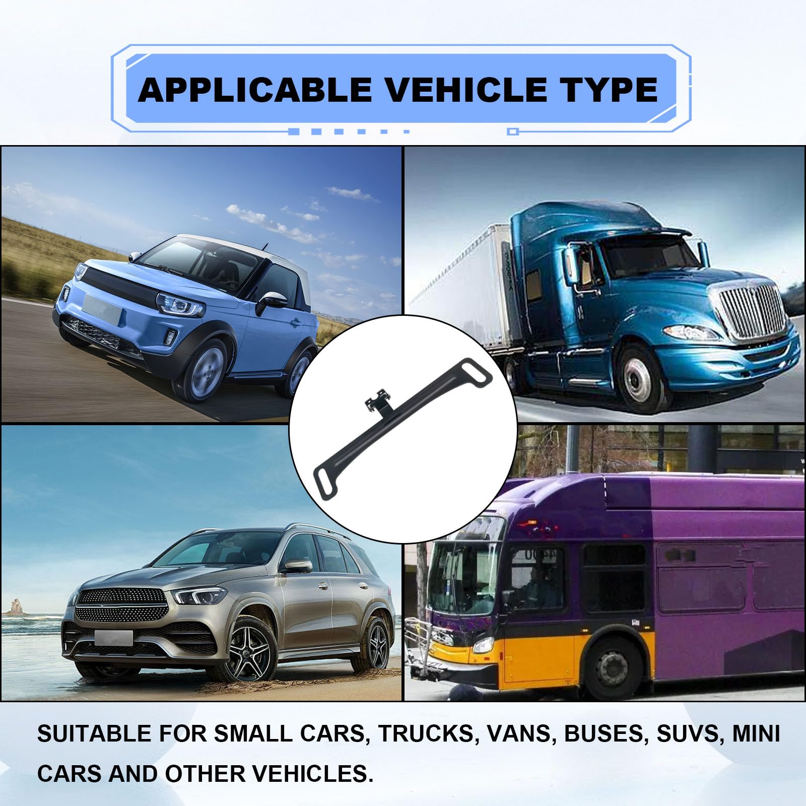 Universal Car Rear View Camera License Plate Bracket, Car Dash Cam Mirror Camera Kit Rearview Camera Mount, Only Installation Ho