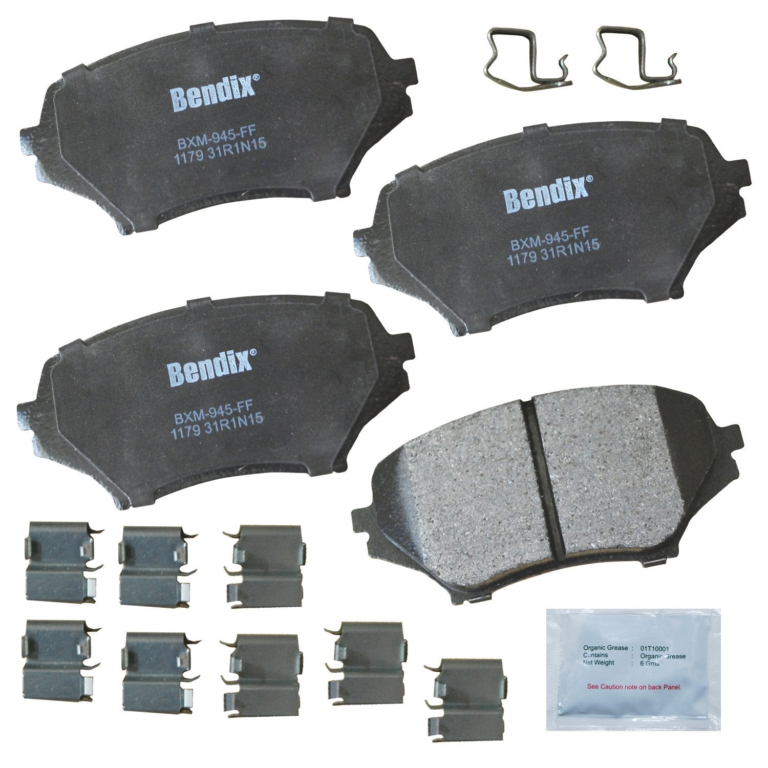 Bendix Priority1 Cfm1179 Semi-Metallic Front Brake Pads For Mazda Mx-5 2014-2006, Mx-5 Miata 2015-2006
