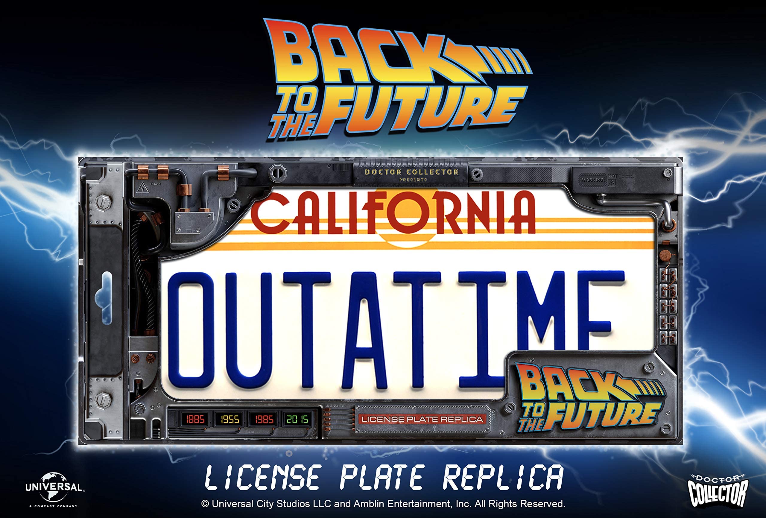 Doctor Collector Collectable Outatime Back To The Future License Plate Replica