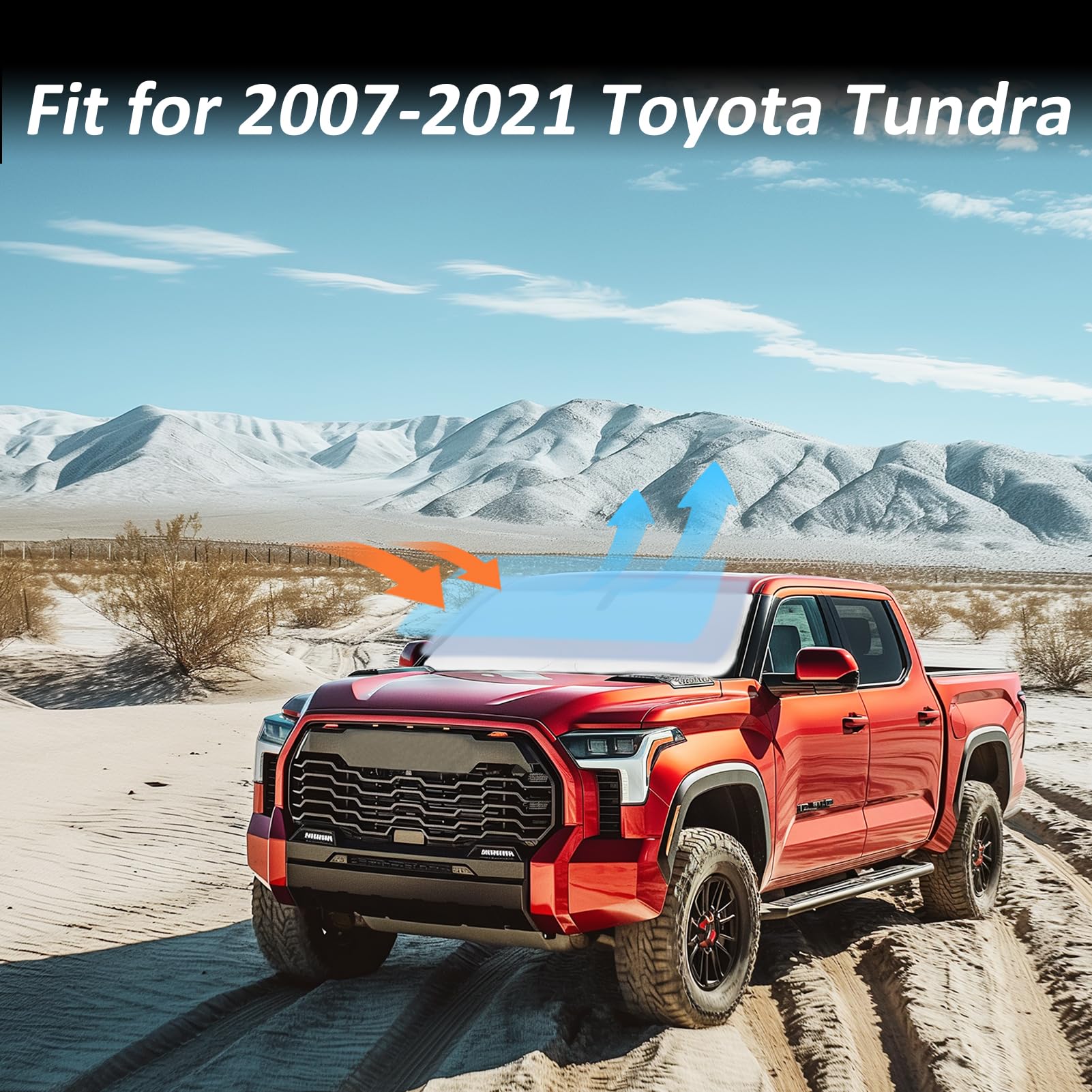 Custom Fit Tundra 2021 Windshield Sun Shade Window Sunshade For 2007-2020 Toyota Tundra Windshield Cover Limited Sr5 Platinum Tr