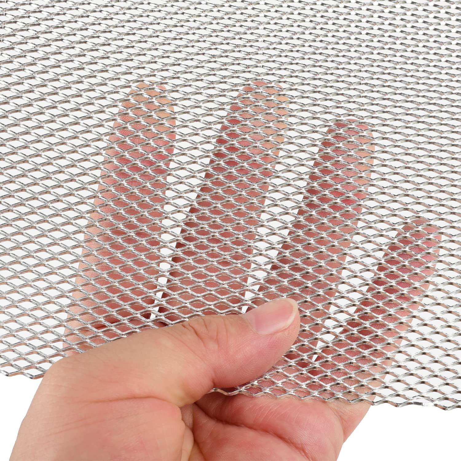 Aggauto Universal 40''X13'' Car Grill Mesh - Aluminum Alloy Automotive Grille Insert Bumper Rhombic Hole 3X6Mm, One Of The Most