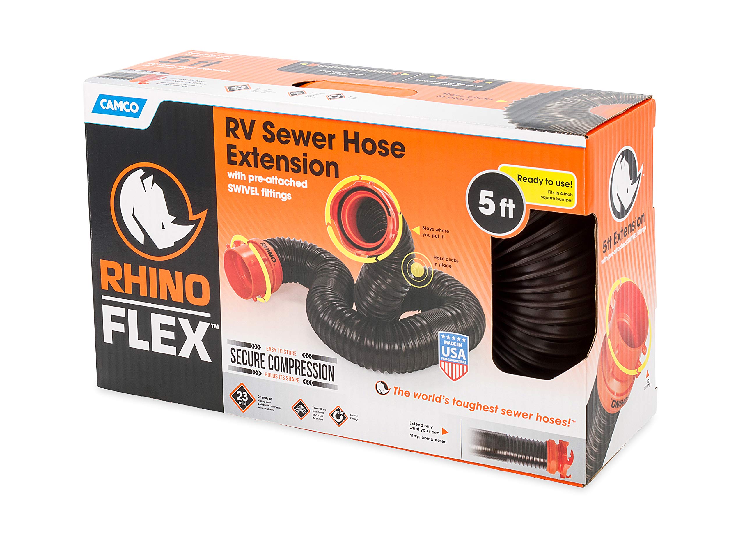 Camco Flex Extension Kit Hoses 5Ft.