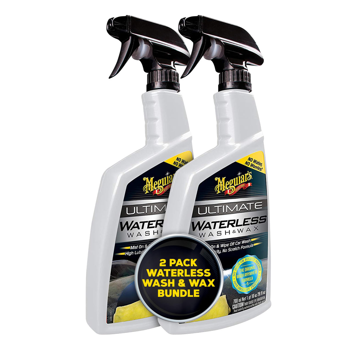 Meguiar 'S Ultimate Waterless Wash & Wax - Scratch-Free Waterless Car Wash That Makes Car Detailing Quick And Easy - 26 Oz (Pack