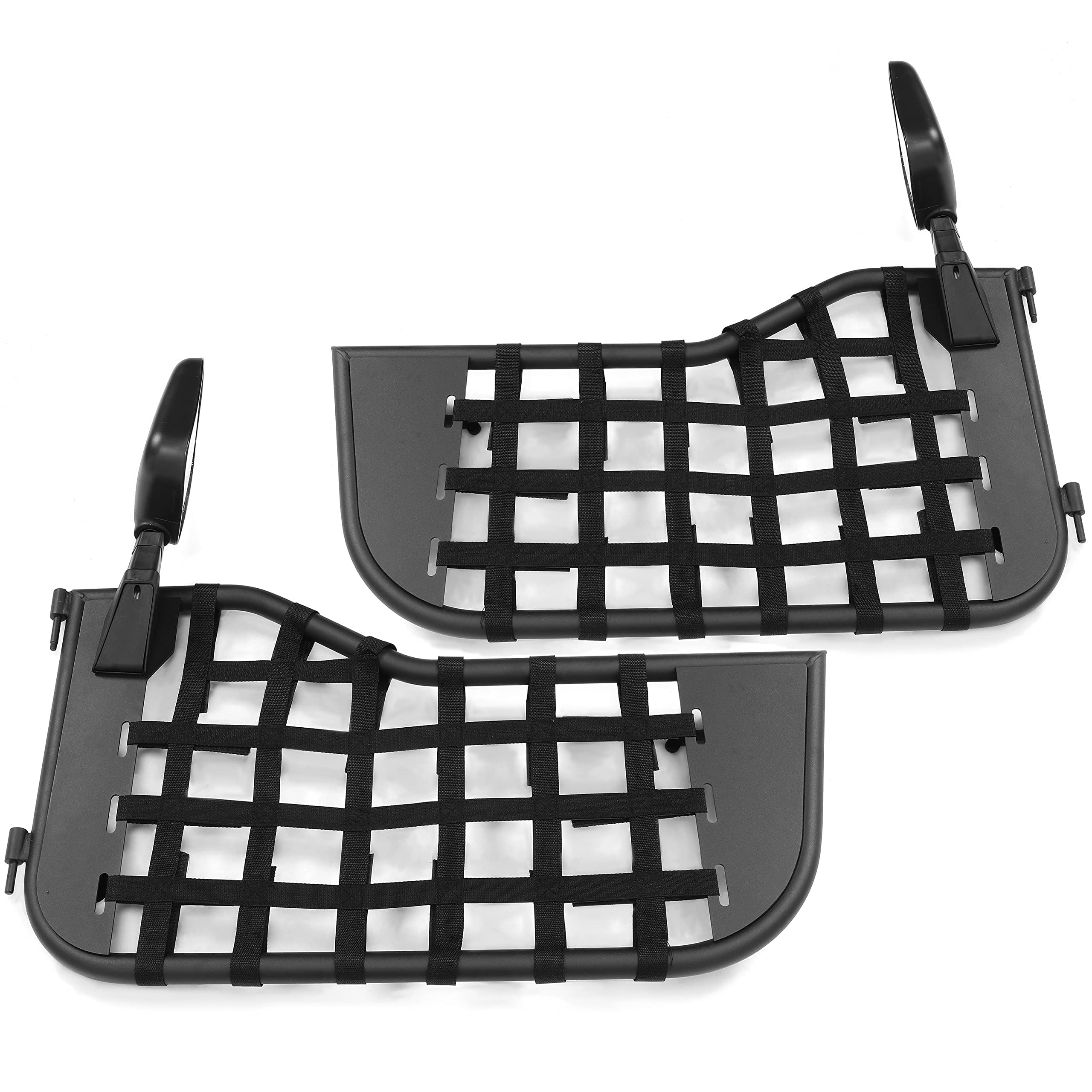 HECASA PAIR(2 Doors) Steel Tubular Door with Side Mirror Fits for Jeep Wrangler CJ7/YJ 1976-1995