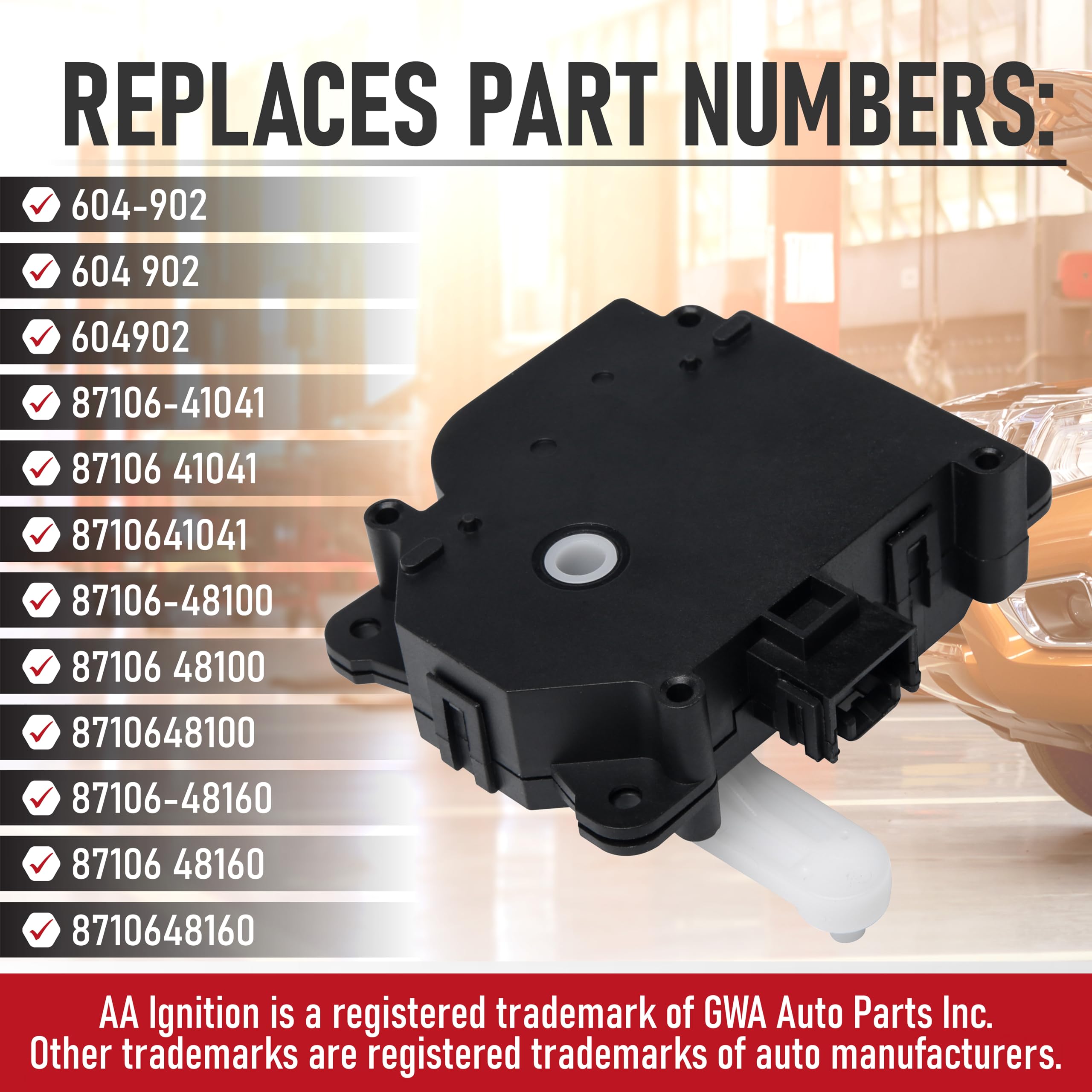 Hvac Air Blend Door Actuator Heater Replacement By Aa Ignition - Compatible With Lexus & Toyota Vehicles - Es300, Es330, Rx330,