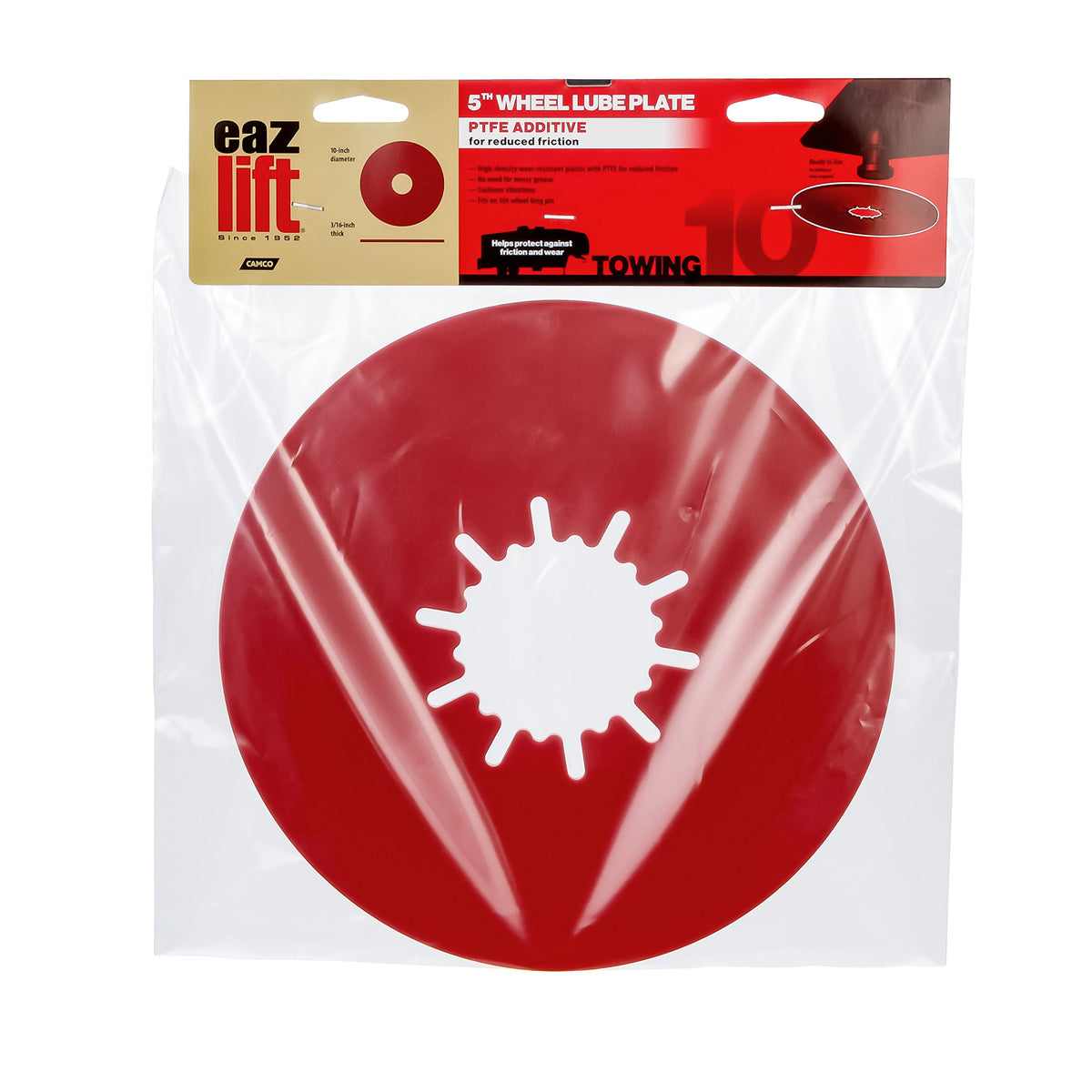 Eaz Lift Camco Premium 10    Camper/Rv 5Th Wheel Lube Plate - Features No Tool Installation & Protects 5Th Wheel Trailer Against