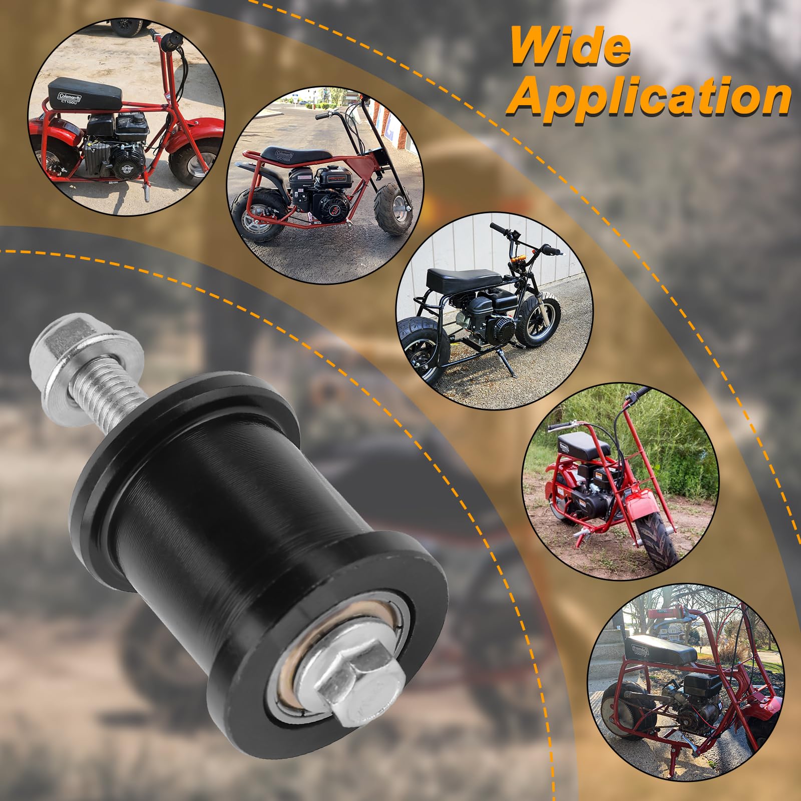 Mini Bike Chain Tensioner Roller For Coleman Ct100U Cc100X Baja Doodlebug Db30 Motovox Hensim 79Cc 97Cc 98Cc 100Cc 2.5 2.8 3.0Hp Powersport Mini Bike Parts