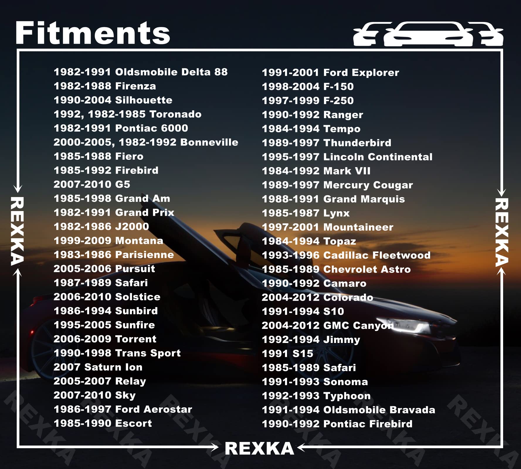 Rexka 25Pcs Bumper Extruded U Nut Spring Nut M8-1.25 Screw Size For Gm Ford