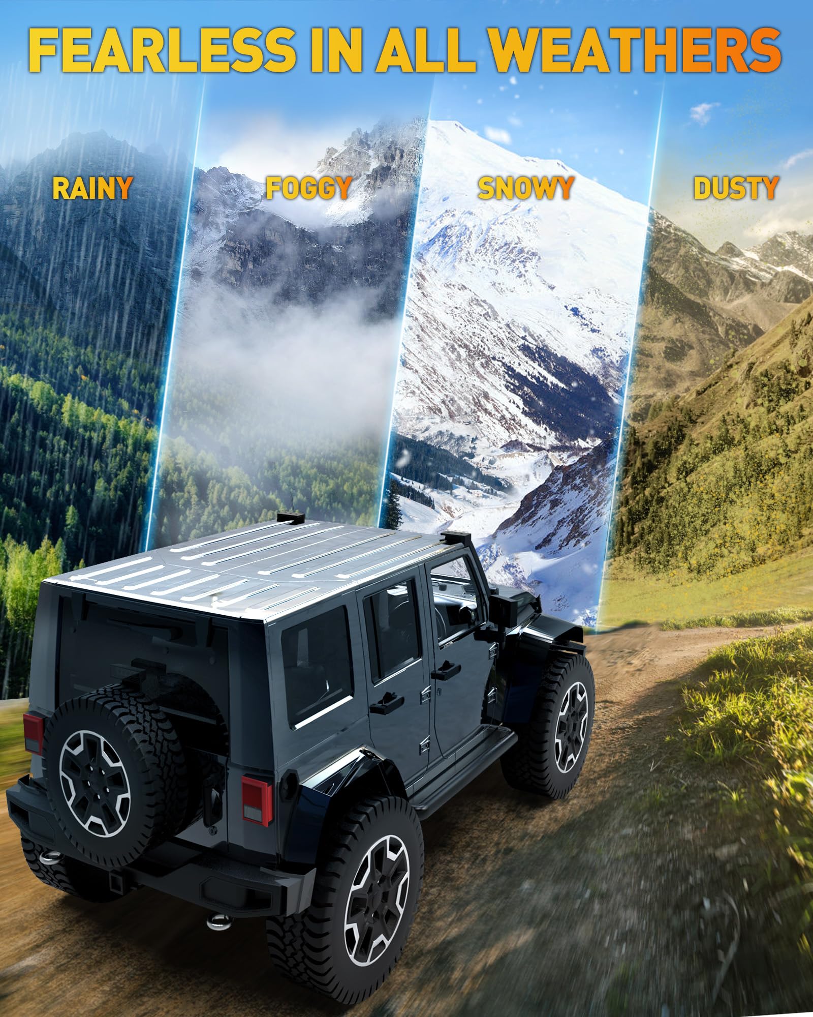 Naoevo 7 Inch Led Light Bar, 240W 24,000Lm Offroad Fog/Driving Lights Led Pods With 2 Leads Wiring Harness Kit, Spot Flood Combo