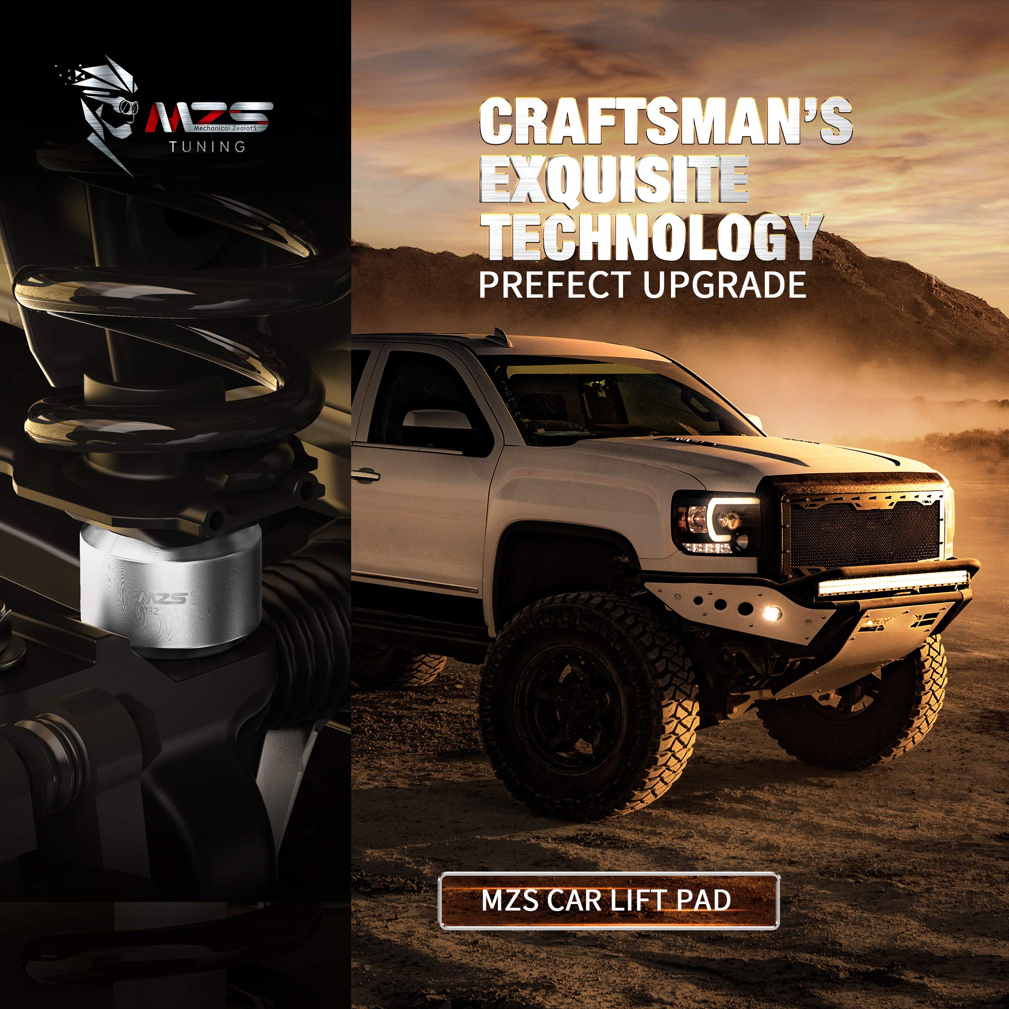 Mzs 2.5' Leveling Kit Front Coil Spring Suspension Lift Strut Spacers Compatible With 2005-2025 F250 F350 Super Duty 4Wd