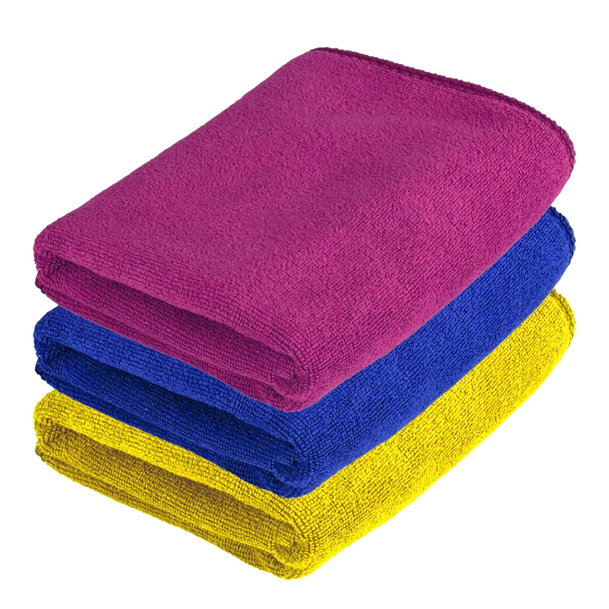 Autofy 350GSM  40cm x 40cm  [Pack of 3]  Microfiber Cloth Double Sided Microfiber Cloth for Car Lint Free Super Soft Plush Ca