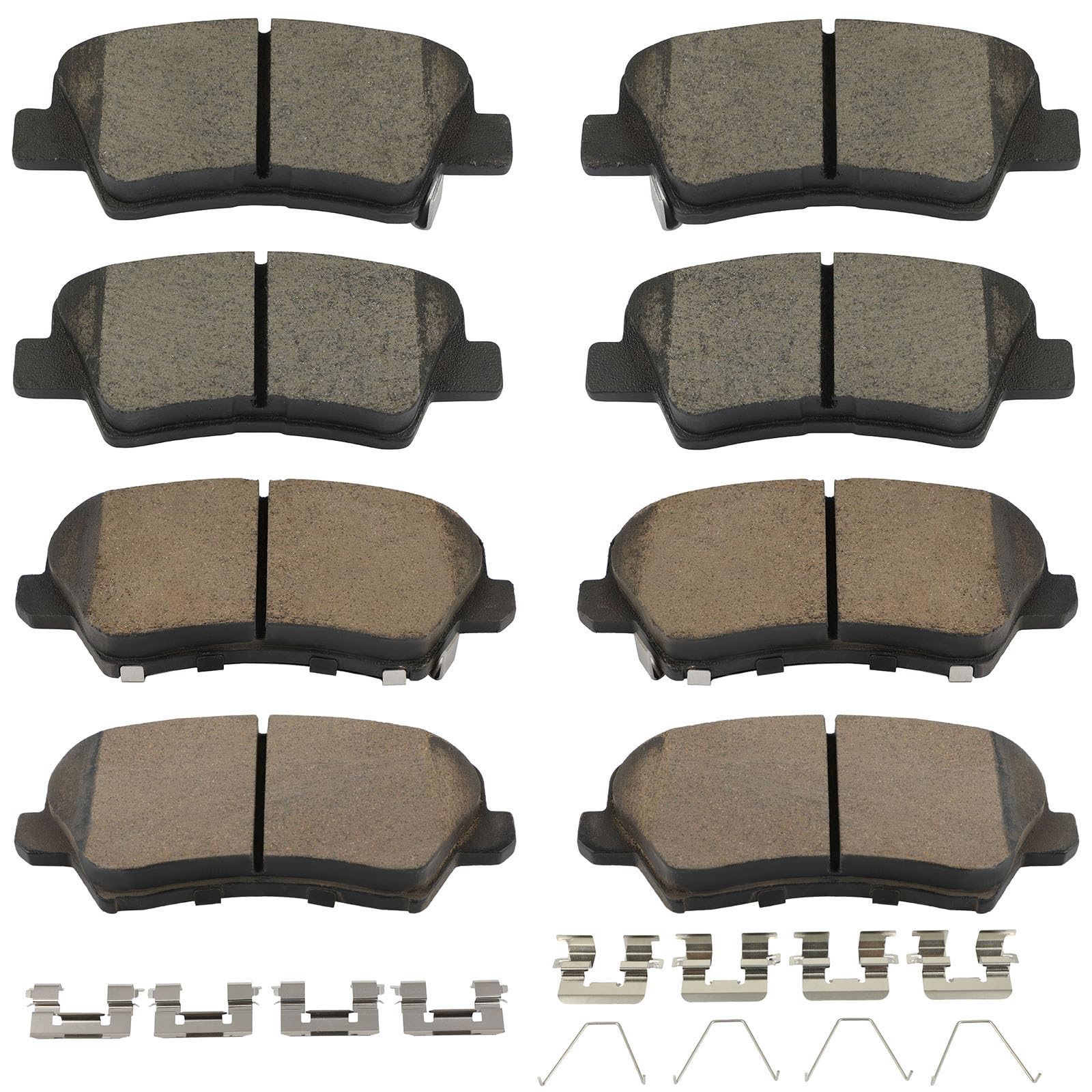 Scitoo D1813 D1971 Front & Rear Ceramic Brake Pads Sets W/Hardware Replacement For Hyundai For Elantra Gt 2017,For Hyundai For V