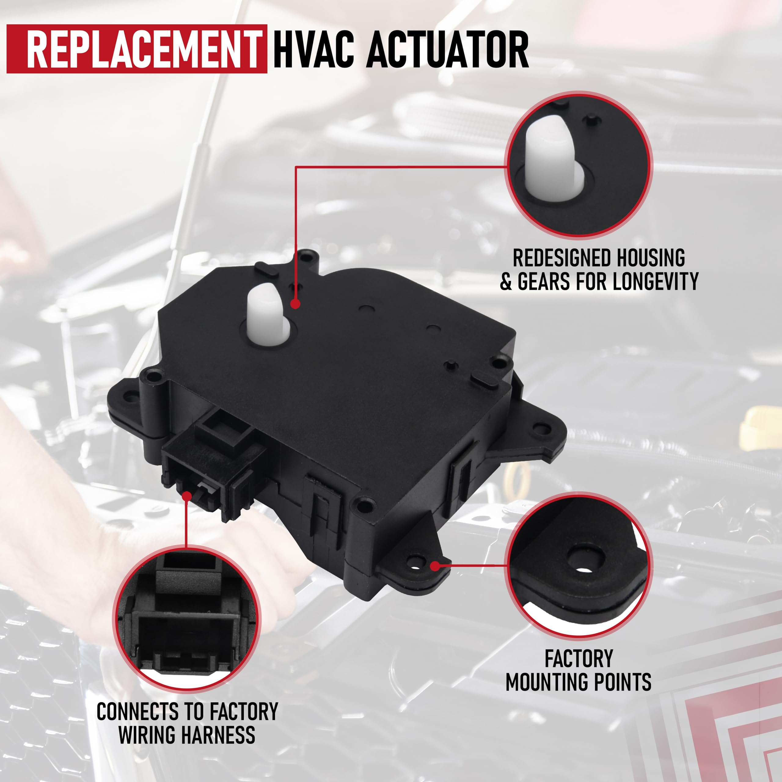 Hvac Air Blend Door Actuator Mode Replacement By Aa Ignition - Fits 2004, 2005, 2006, 2007, 2008, 2009, 2010 Toyota Sienna Vehic