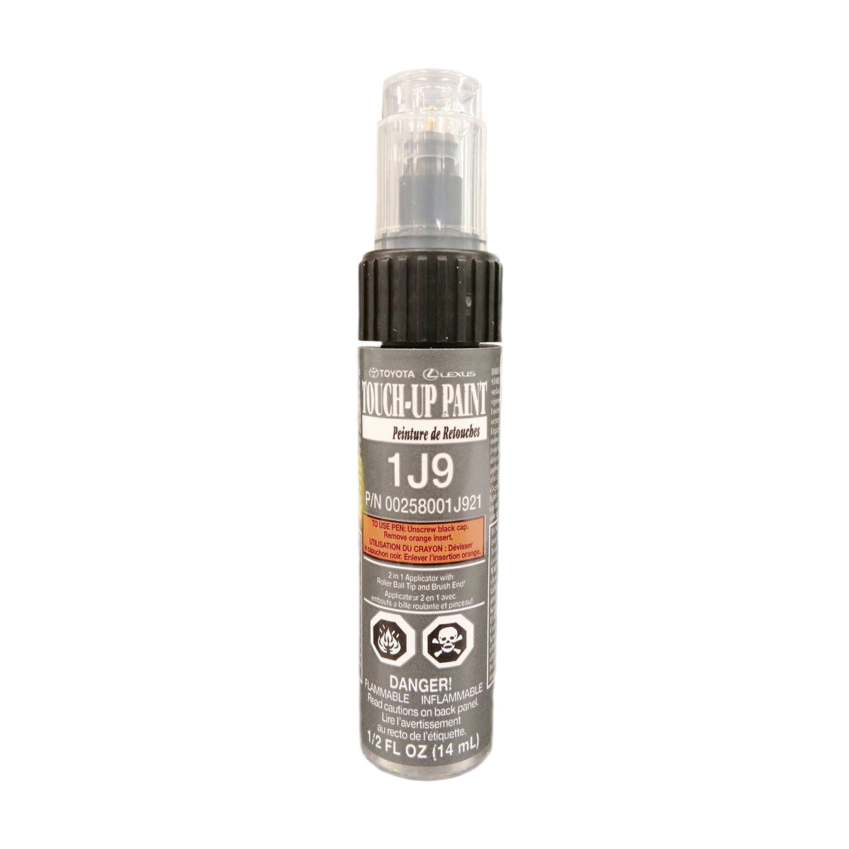 Toyota Genuine 00258-001J9-21 Celestial Silver Metallic Touch-Up Paint (.44 Fl Oz, 13 Ml)
