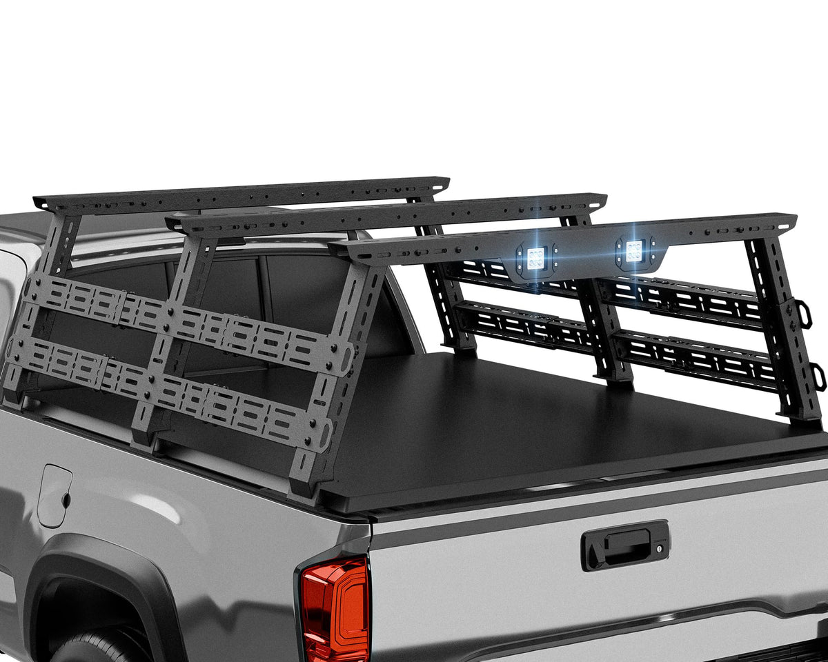 YZONA Adjustable 16.8-25 High Bed Racks Cargo Carrier Compatible with Silverado/Sierra/Ram/Tacoma/Tundra/Titan/Frontier/Colora