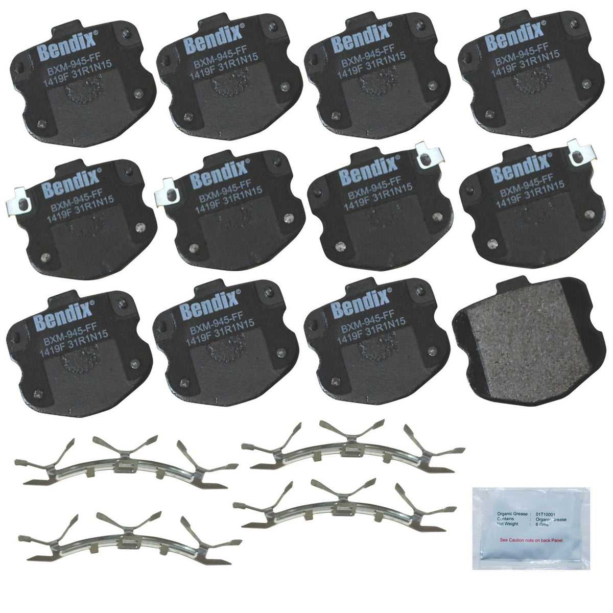 Bendix Priority1 Cfm1419F Semi-Metallic Front Brake Pads For Chevrolet Corvette 2013-2006
