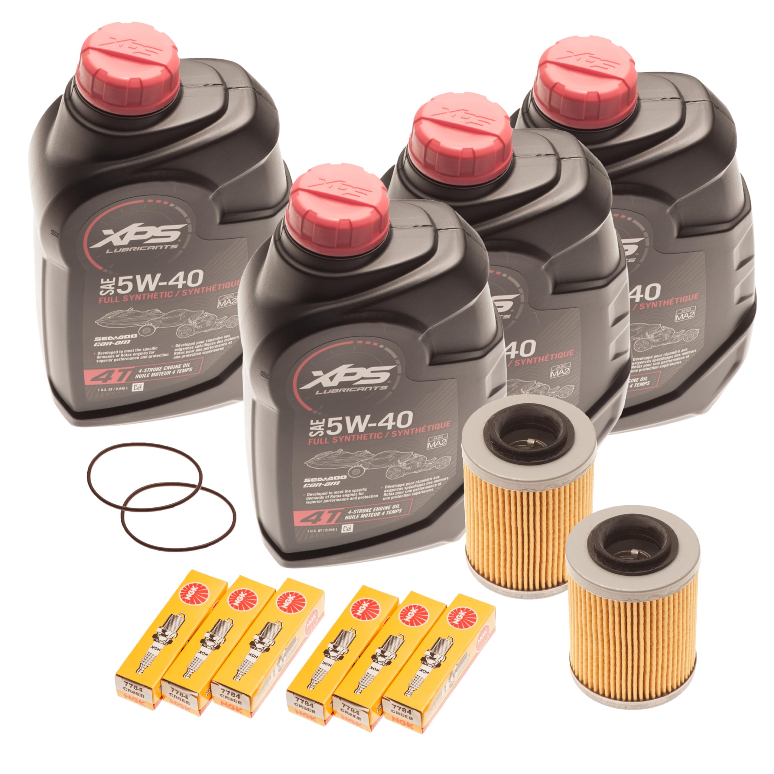 Sea Doo Spark 900 Oil Change Kit W/Filter O-Ring & NGK Spark Plugs 2 Pack