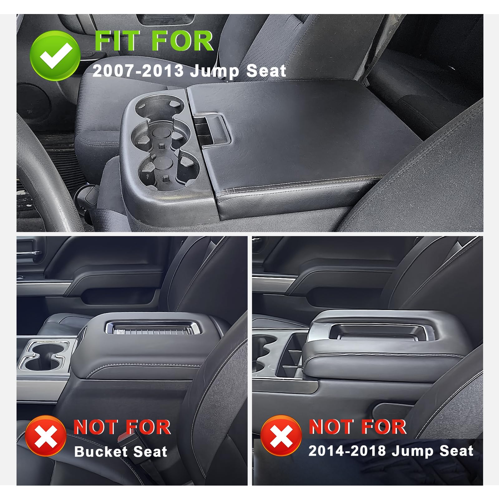 Muslogy Center Console Armrest Cover Compatible With Chevy Silverado/Tahoe & Gmc Sierra/Yukon 2007-2013 Comfort Armrest Pad Arm