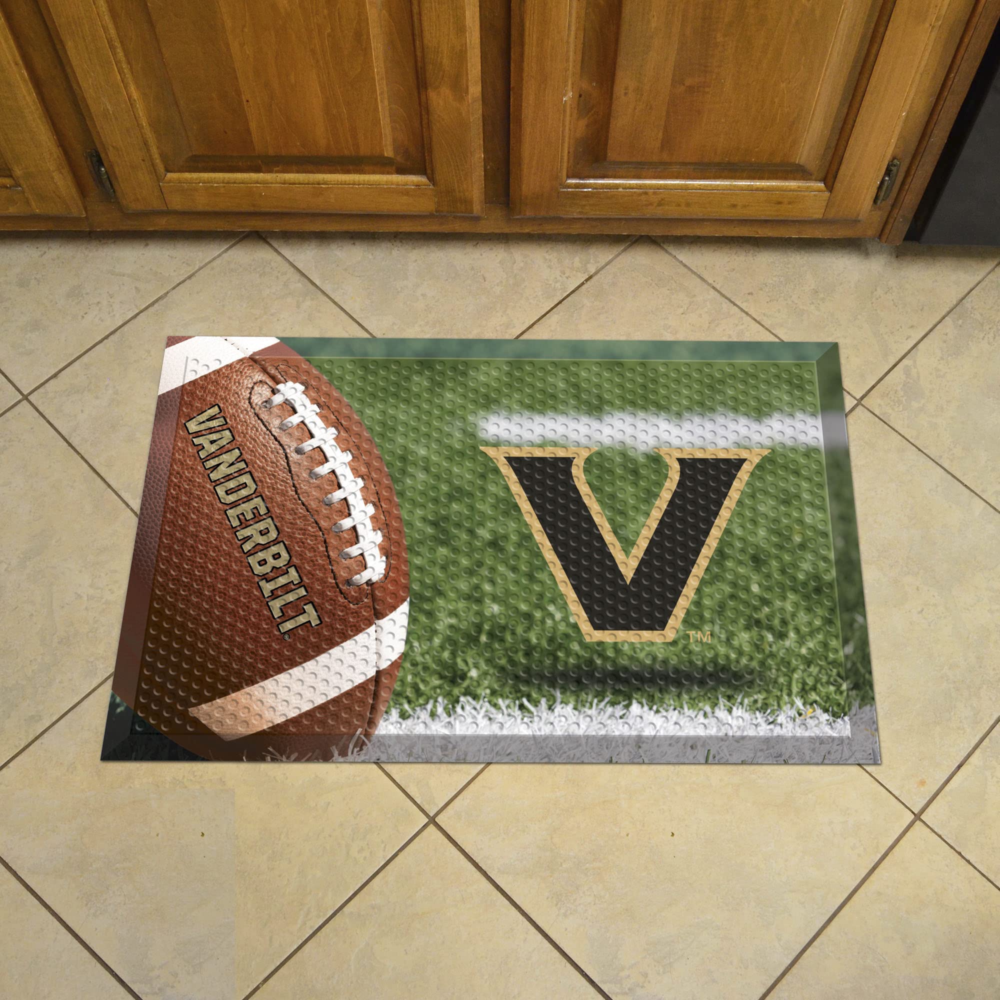 Vanderbilt Commodores Rubber Scraper Door Mat