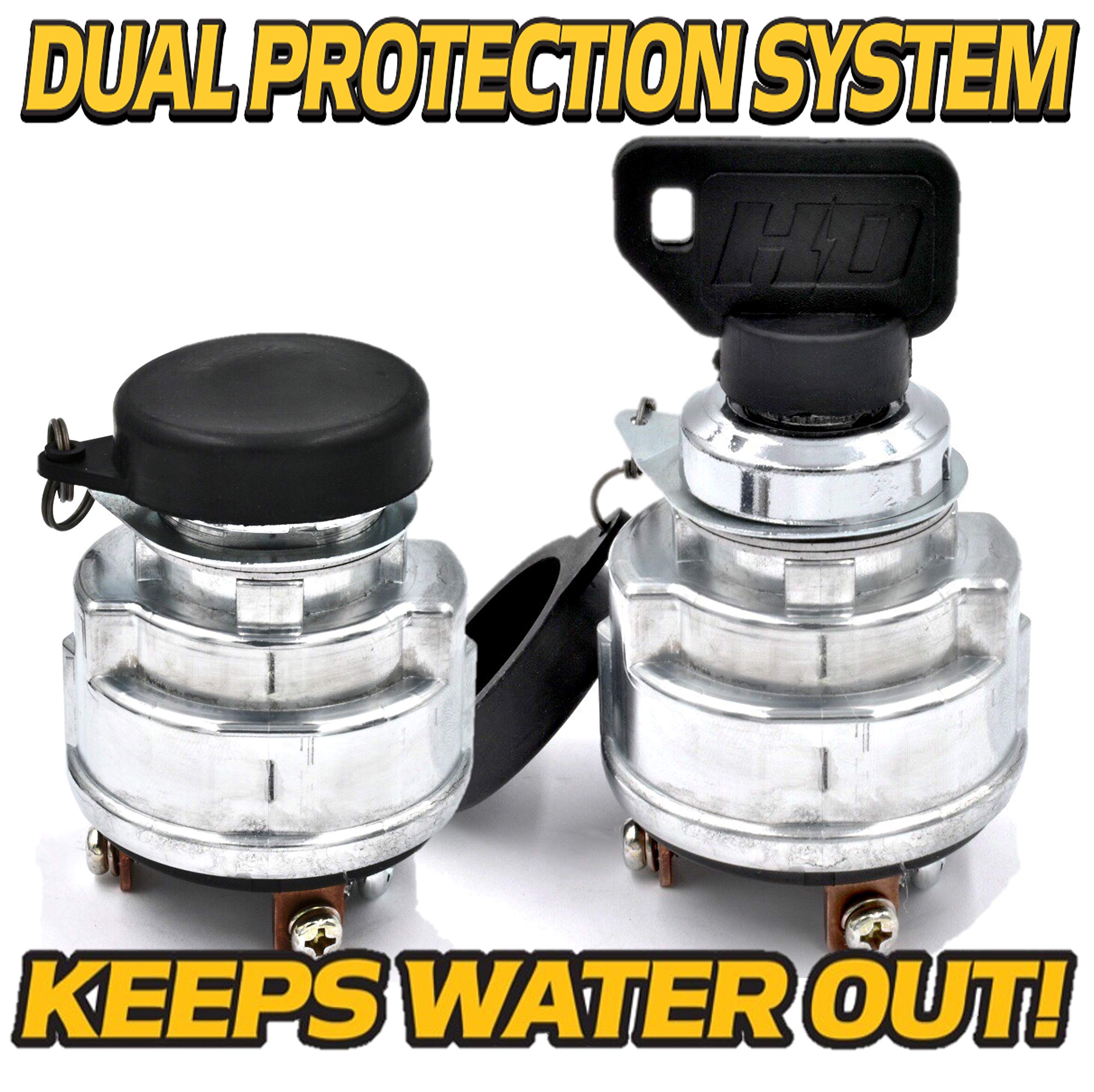 HD Switch Ignition Key Switch for Ford New Holland Tractors 1000-1925, Silver, Durable Replacement Part