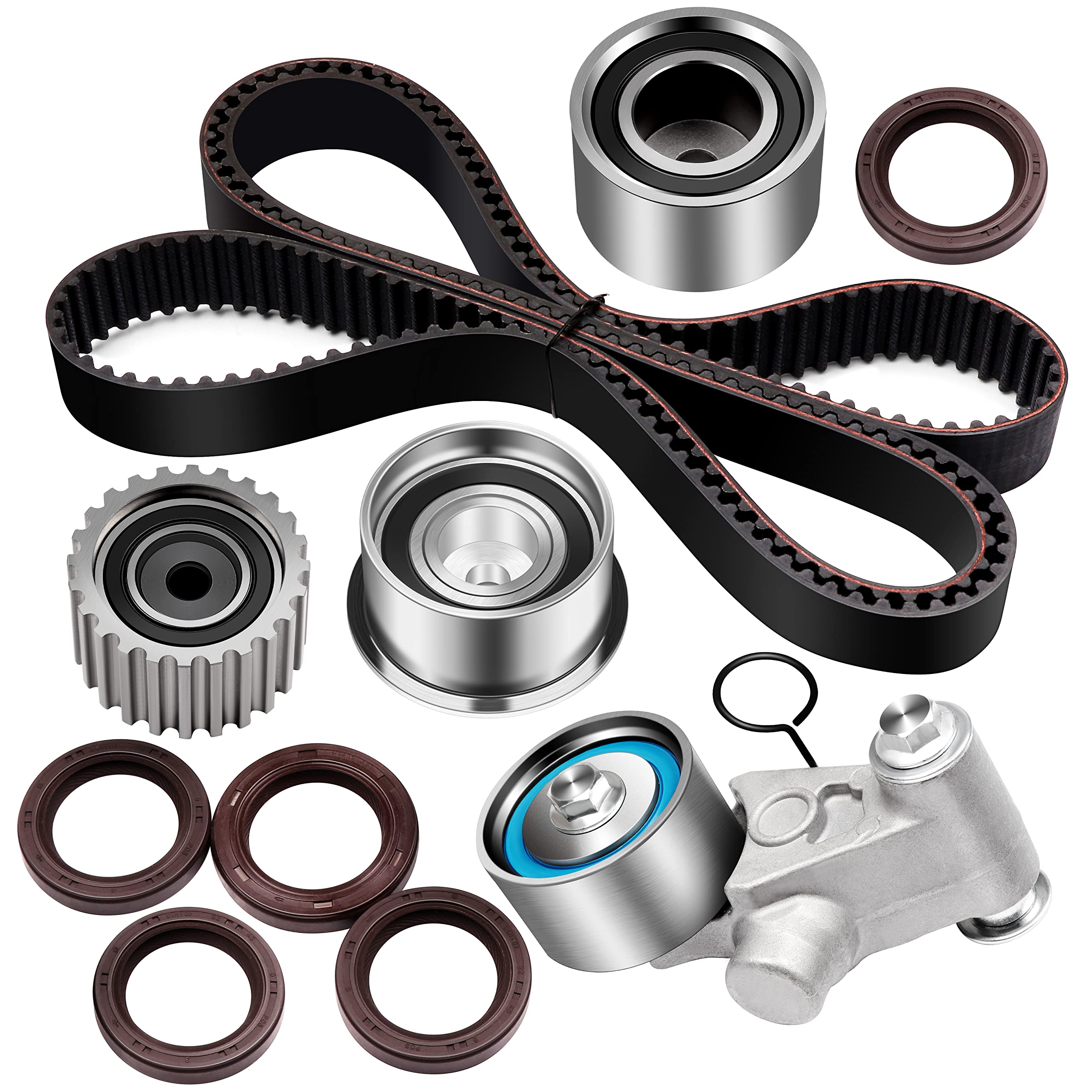 SCITOO TBK304 TS26304 TS26304 ITM304 Engine Timing Belt Kit Fits for 05 for Saab 9-2X 99-10 for Subaru Forester 99-11 for Subaru