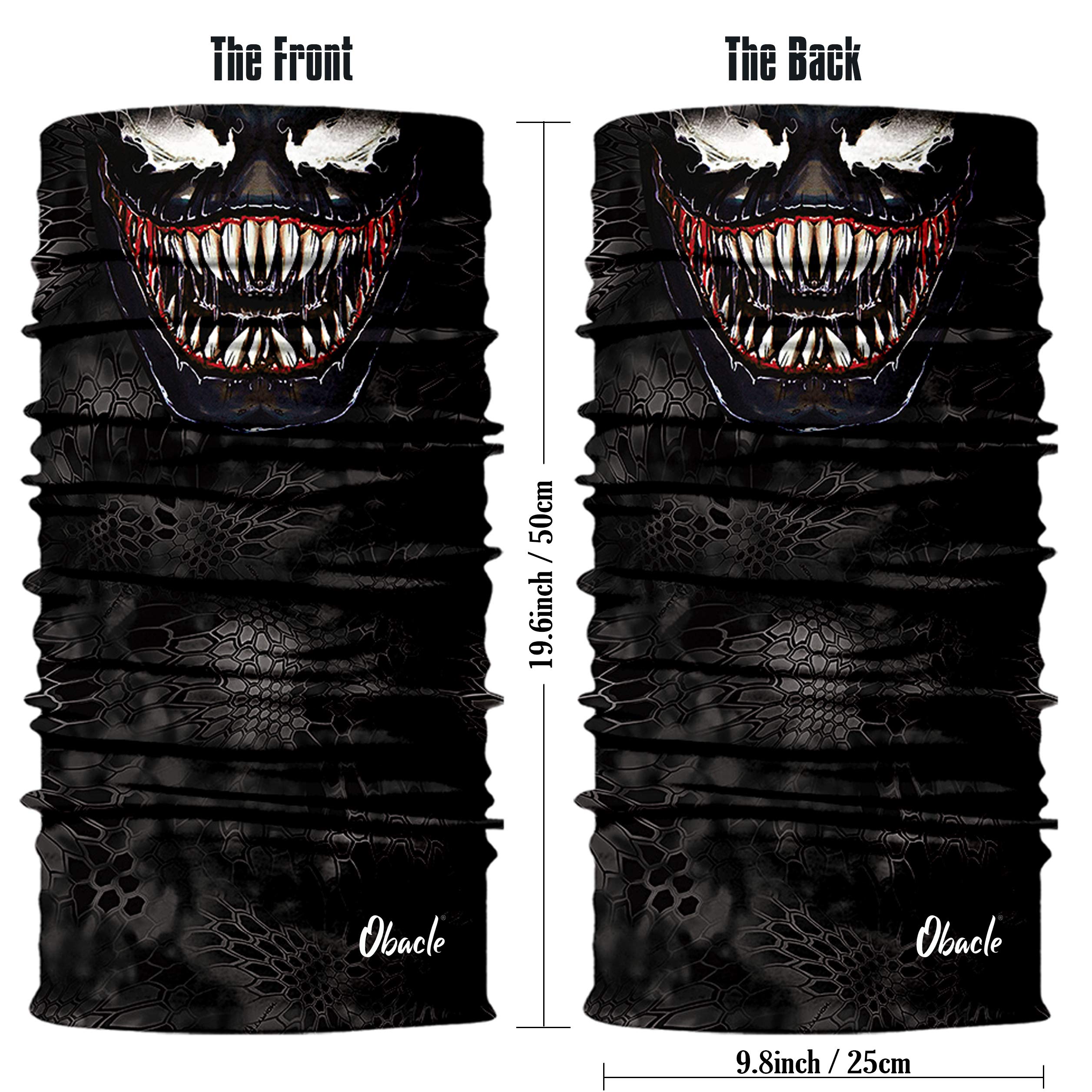 Obacle Face Mask Bandana Half Face Mask Dust Wind Sun Protection Durable Thin Neck Gaiter 3D Tube Face Cover Mask for Men Women