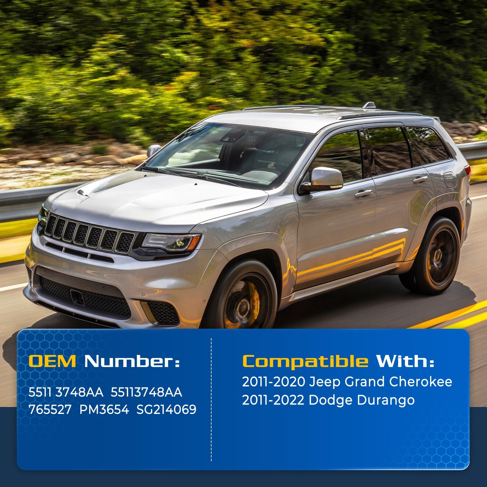 Arana Hood Struts For Jeep Grand Cherokee 2011-2020, 55113748Aa Front Bonnet Lift Support Replacement Shocks Fit 2011-2022 Dodge