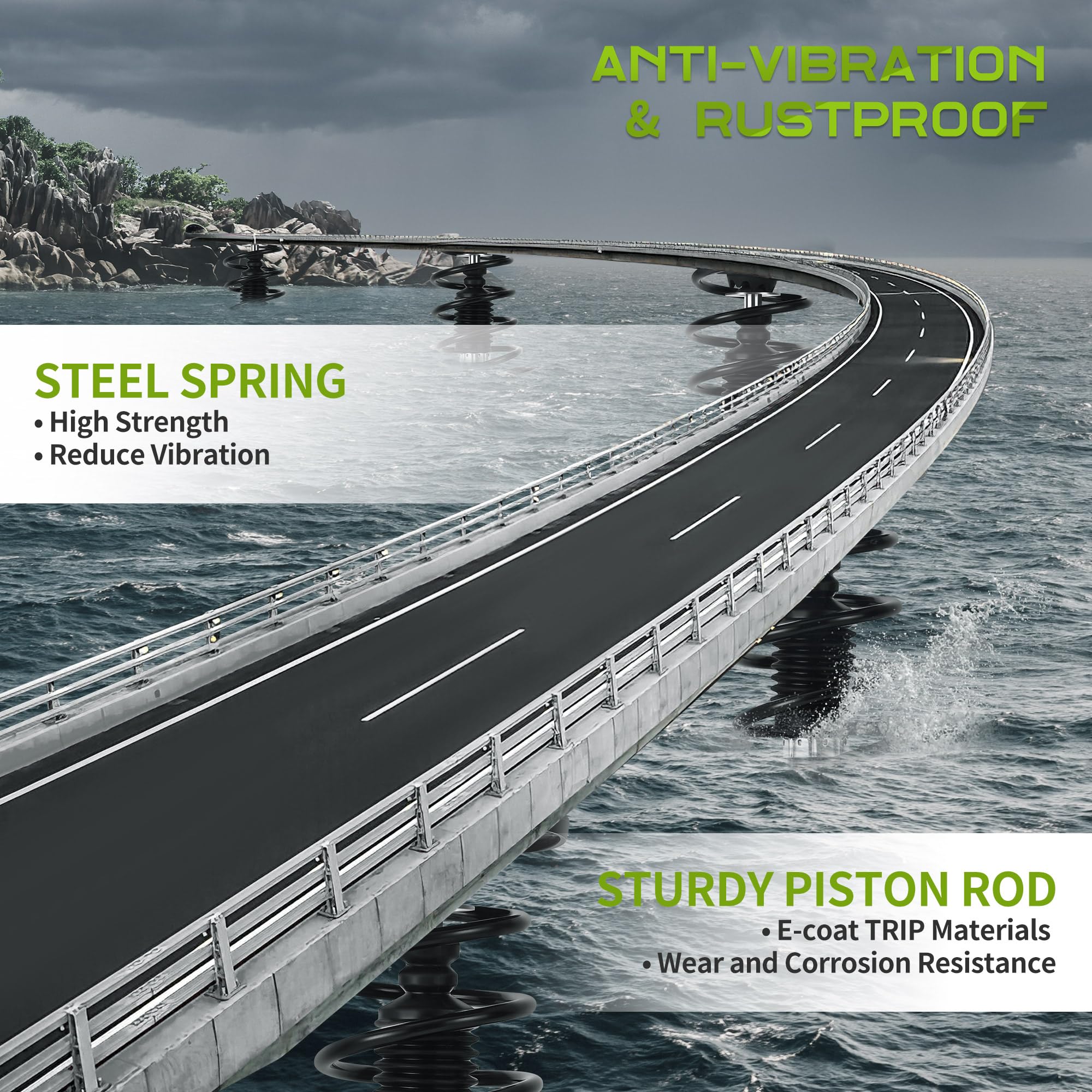 Autosaver88 Rear Complete Struts Shocks Assembly Compatible With 2005-2009 Buick Lacrosse, 2004-2013 Chevy Impala, 2004-2007 Che