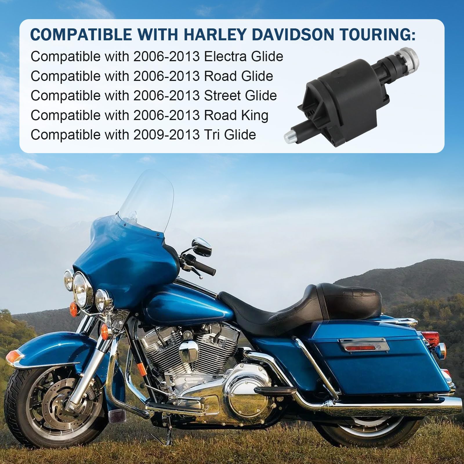 Nirakoka Ignition Switch Housing Replacement #71572-06 - Compatible with Harley Davidson 2006-2013 Touring Street Electra Road T