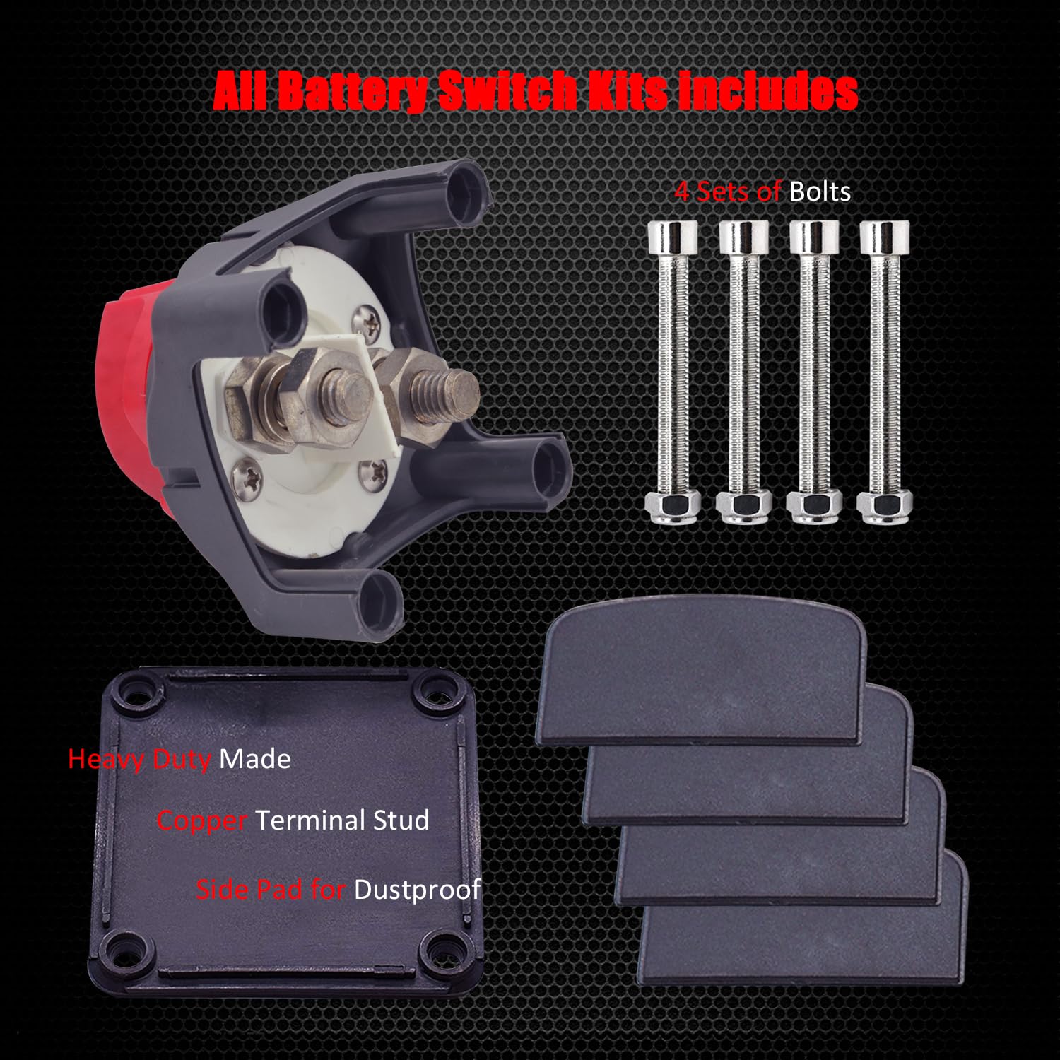 Ampper Battery Switch, 12-48 V Battery Power Cut Master Switch Disconnect Isolator For Car, Vehicle, Rv And Boat (On/Off)