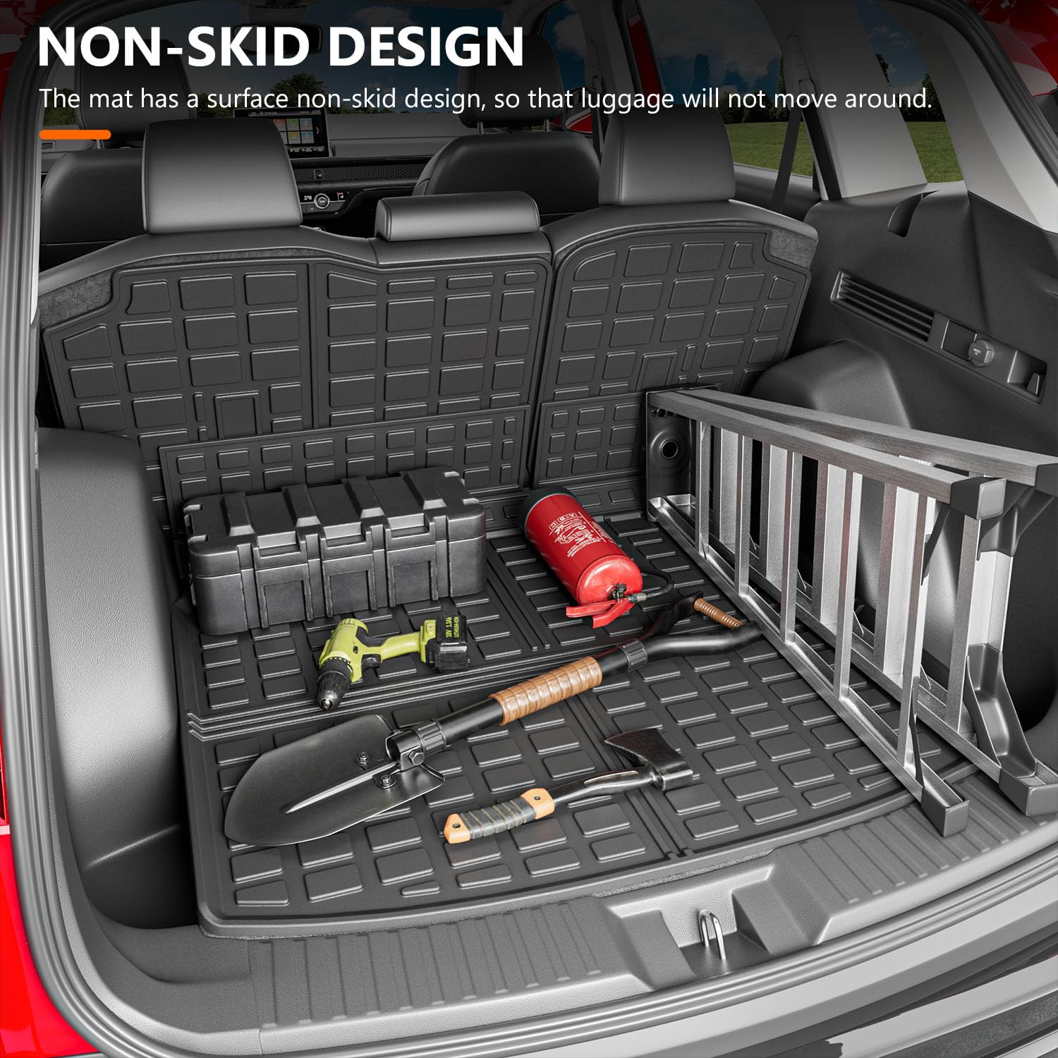 powoq Hybrid Cargo Liner Compatible with 2023-2025 Honda CRV Upper Deck Cargo Mat TPE Trunk Mat Replacement for 2023-2025 Honda