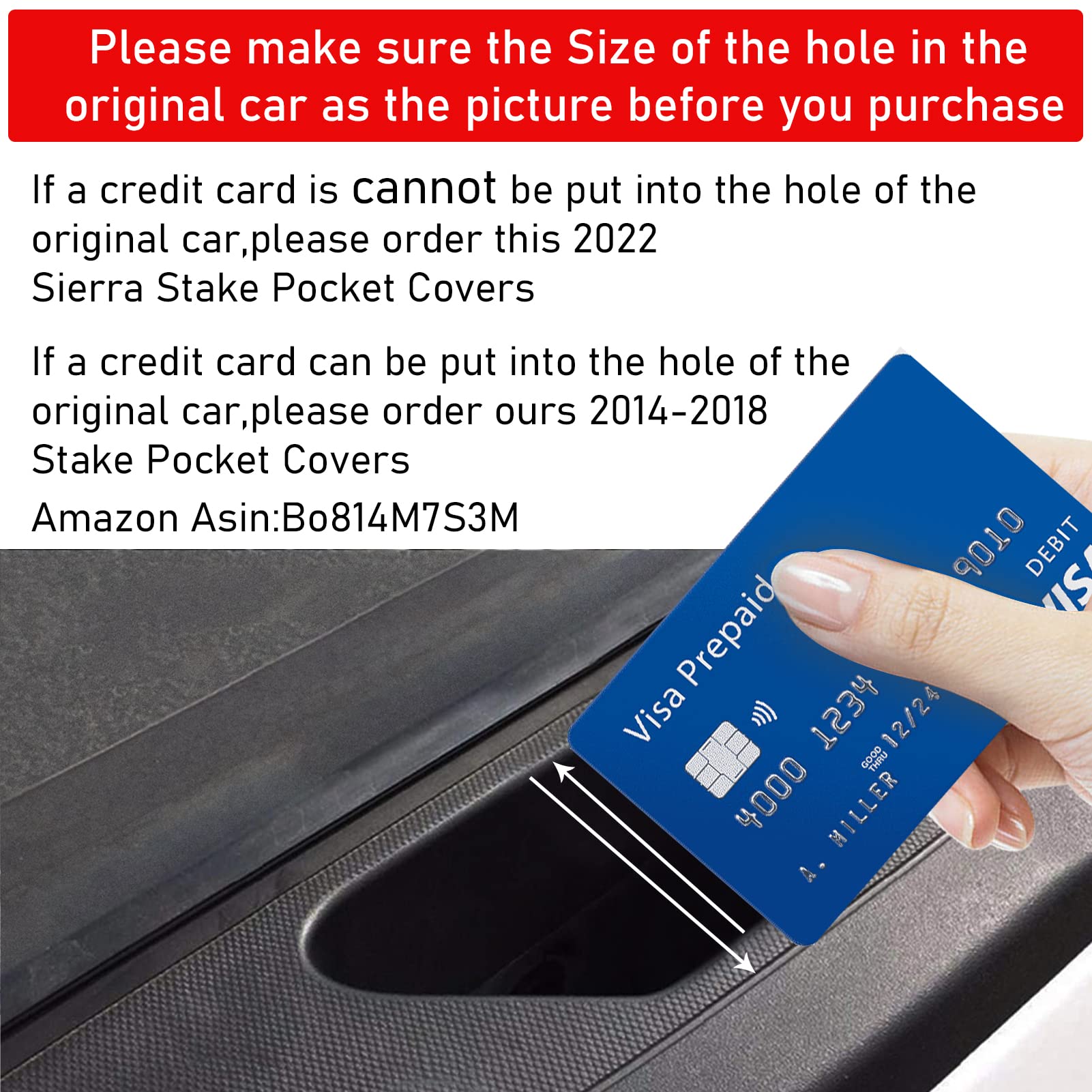 Moonlinks Bed Rail Stake Pocket Covers Compatible With Gmc Sierra 1500/Chevy Silverado 1500 2019-2024 & Silverado/Sierra 2500/3500 Hd 2020 2021 2022 Truck Tonneau Covers Stake Holes Caps Plugs(2 Pcs)