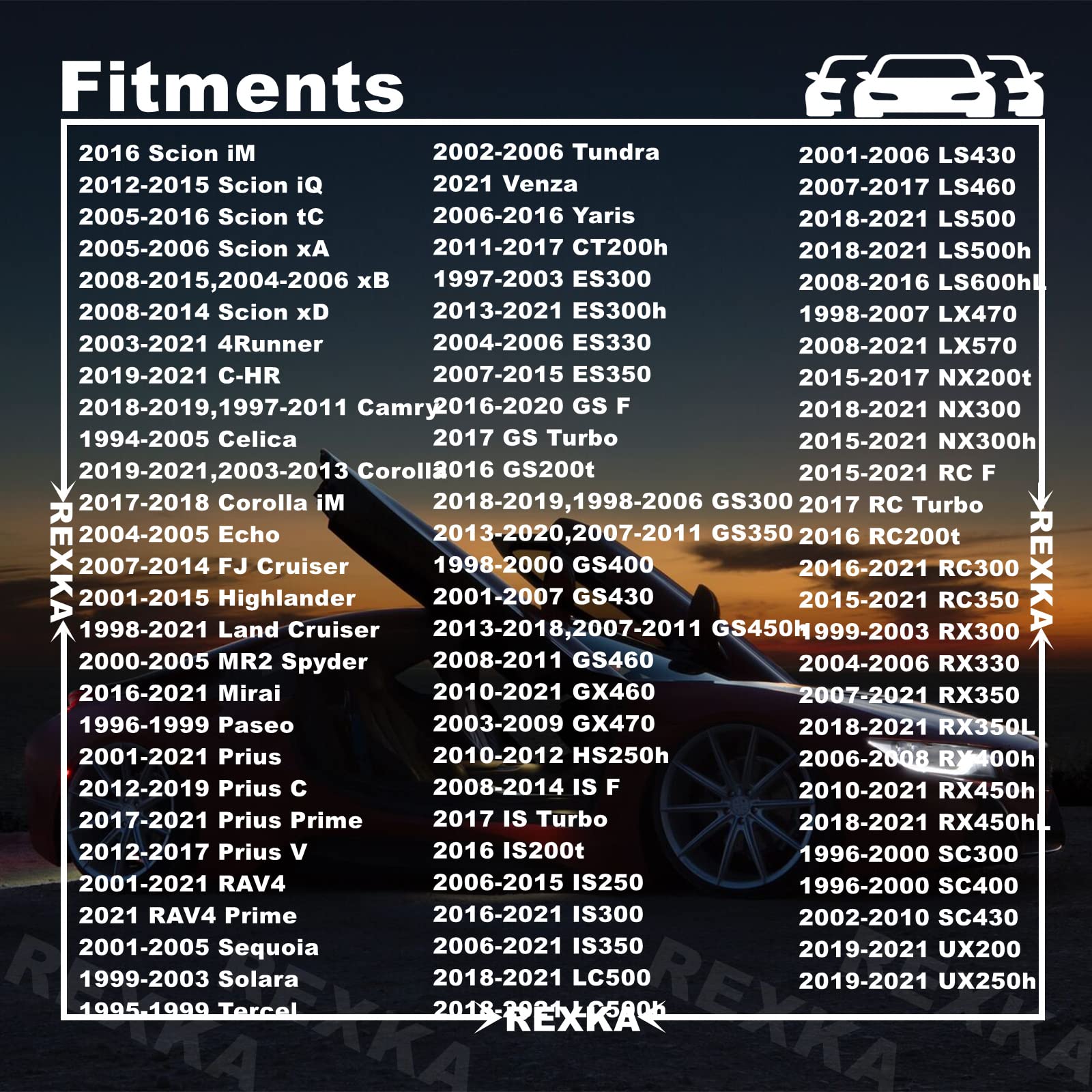 Rexka 10Pcs Fender Liner Bumper Cover Grille Retainer Clips Compatible With Toyota Lexus 52161-16010 52161-02020