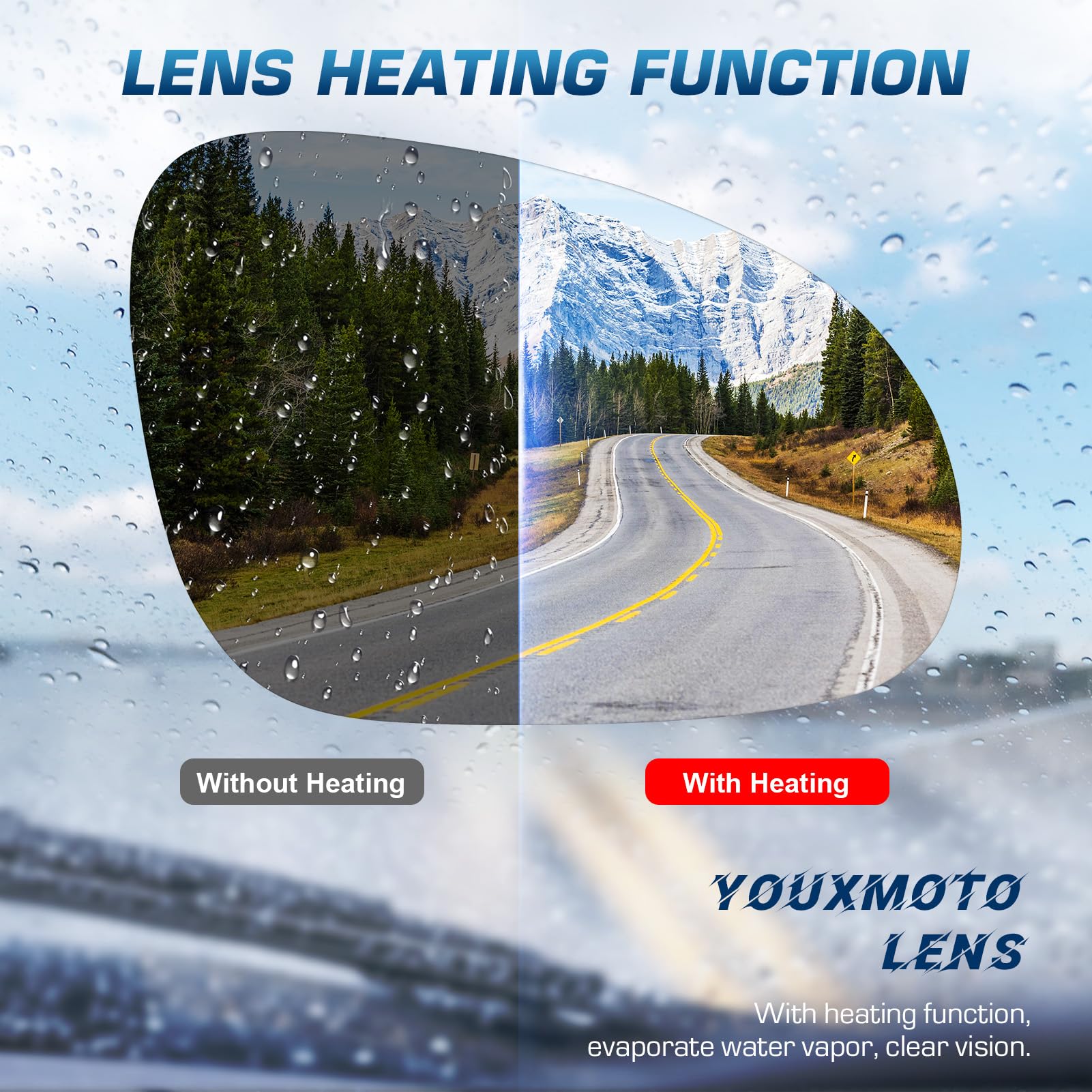 Youxmoto Passenger Right Side Heated Mirror Glass Replacement 2005-2010 Fit For Volkswagen Fit For VW R32 EOS GTI Rabbit Jetta P