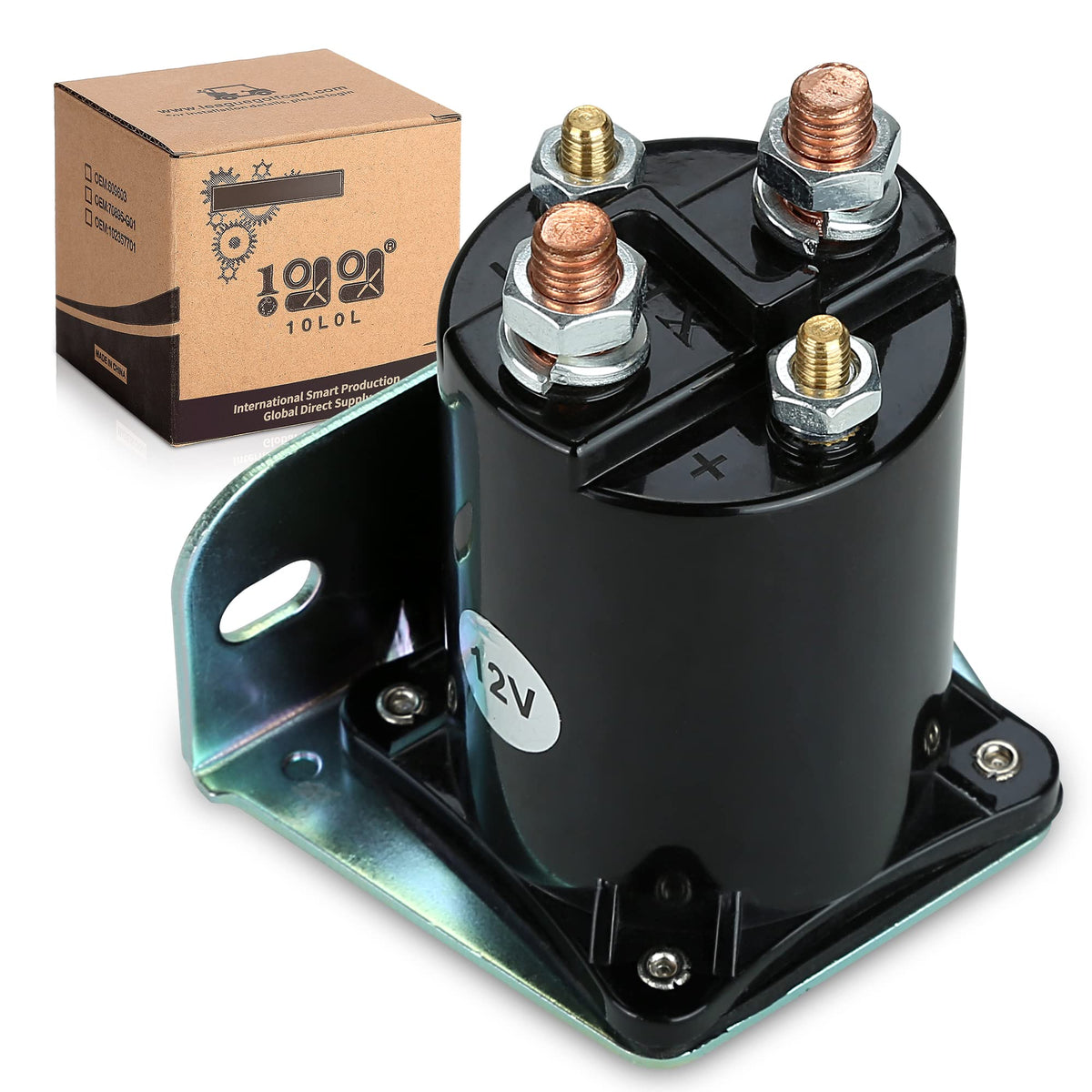 10L0L 12V Solenoid Relay Assembly for Yamaha G2, G8, G9, G11, G14, G16 & G20 1985-2002 4-Cycle Gas Golf Cart, OEM JF2-H1950-00-0