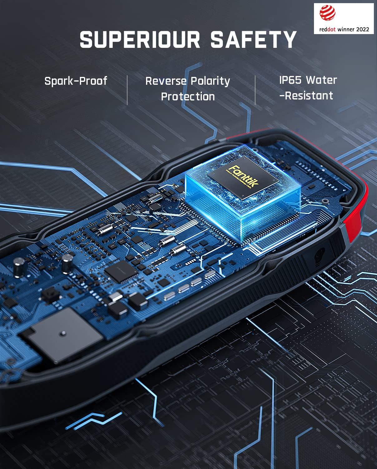 Fanttik T8 Apex 2000 Amp Jump Starter, 20000Mah Car Battery Pack For Up To 8.5L Gasoline And 6L Diesel Engines With Led Display,