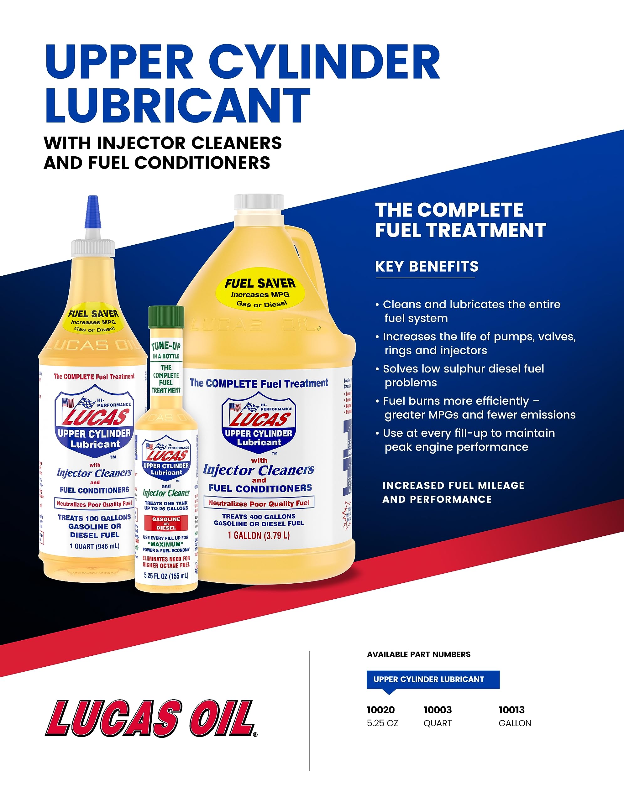 Lucas Oil Diesel/Gasoline Fuel Treatment 32 Oz. - Total Qty: 12