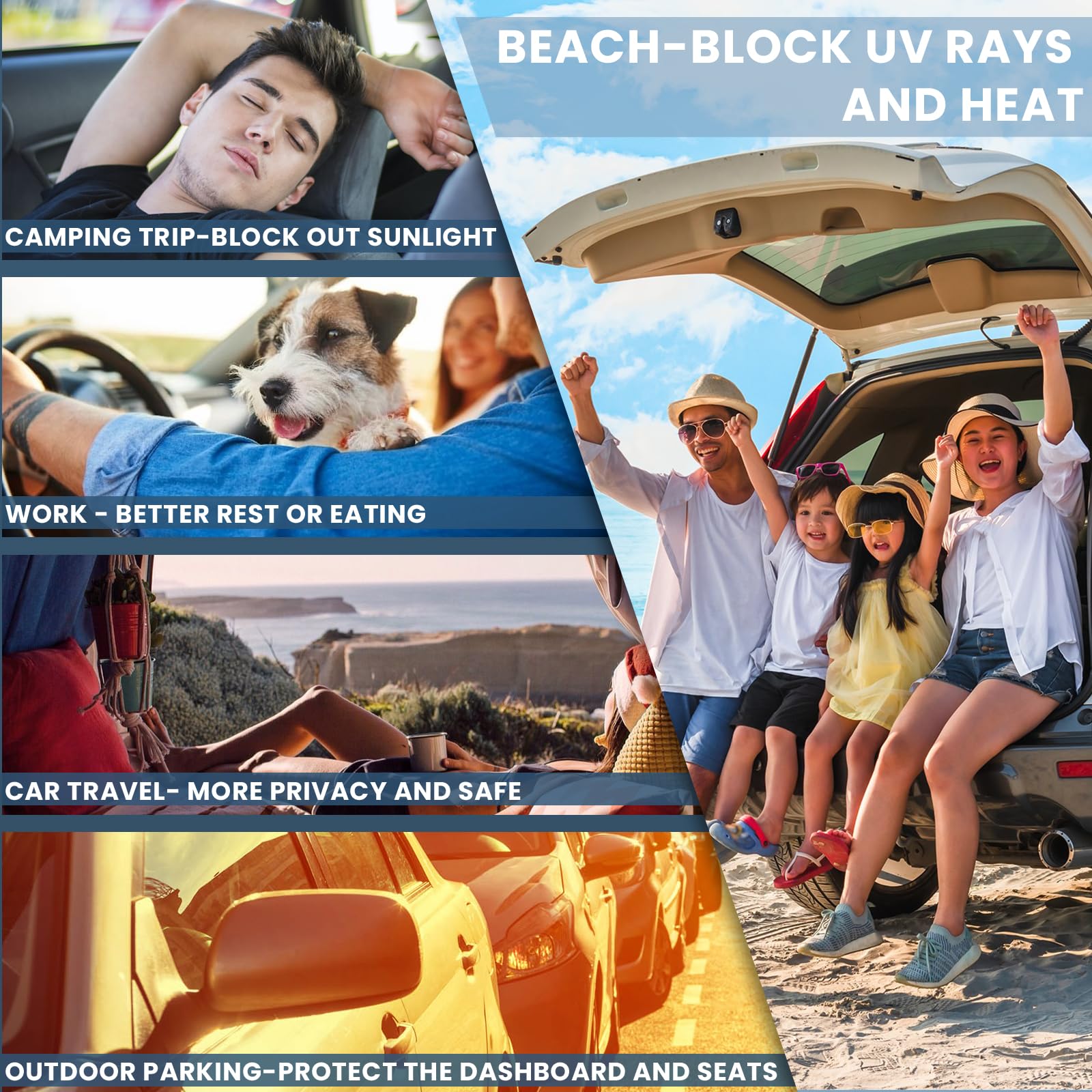 For Ford Super Duty F250 F350 F450 F550 2017-2024 2025 Windshield Sun Shade - 4 Layers Car Sunshades For Front Window Shade Cove