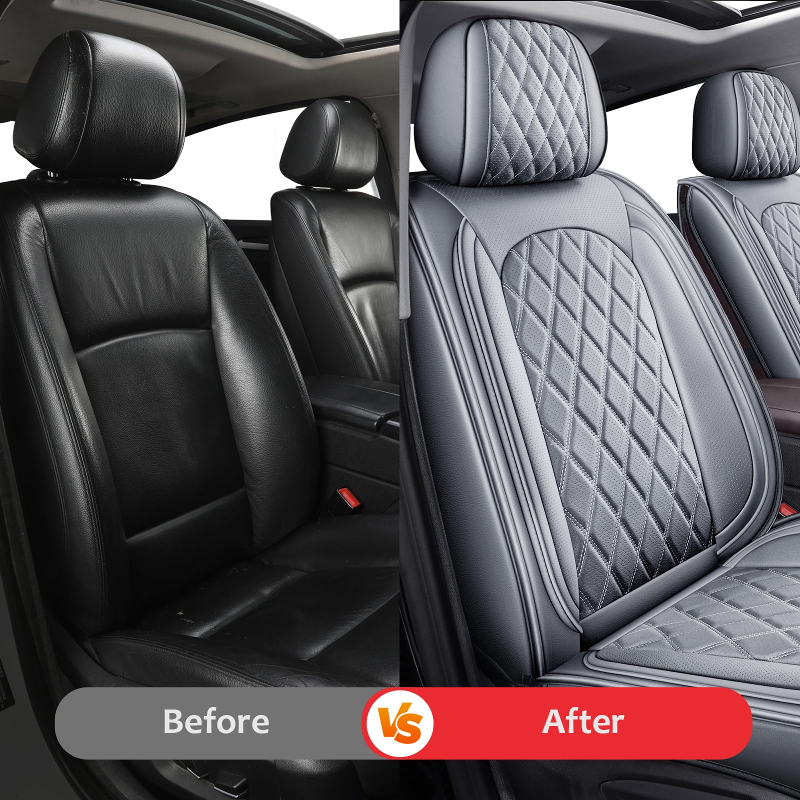 MIROZO Ram Seat Covers,Waterproof Truck Seat Covers Fits for 2009-2024 Dodge Ram 1500 2500 3500 Crew Quad Regular Cab Pickup Cus