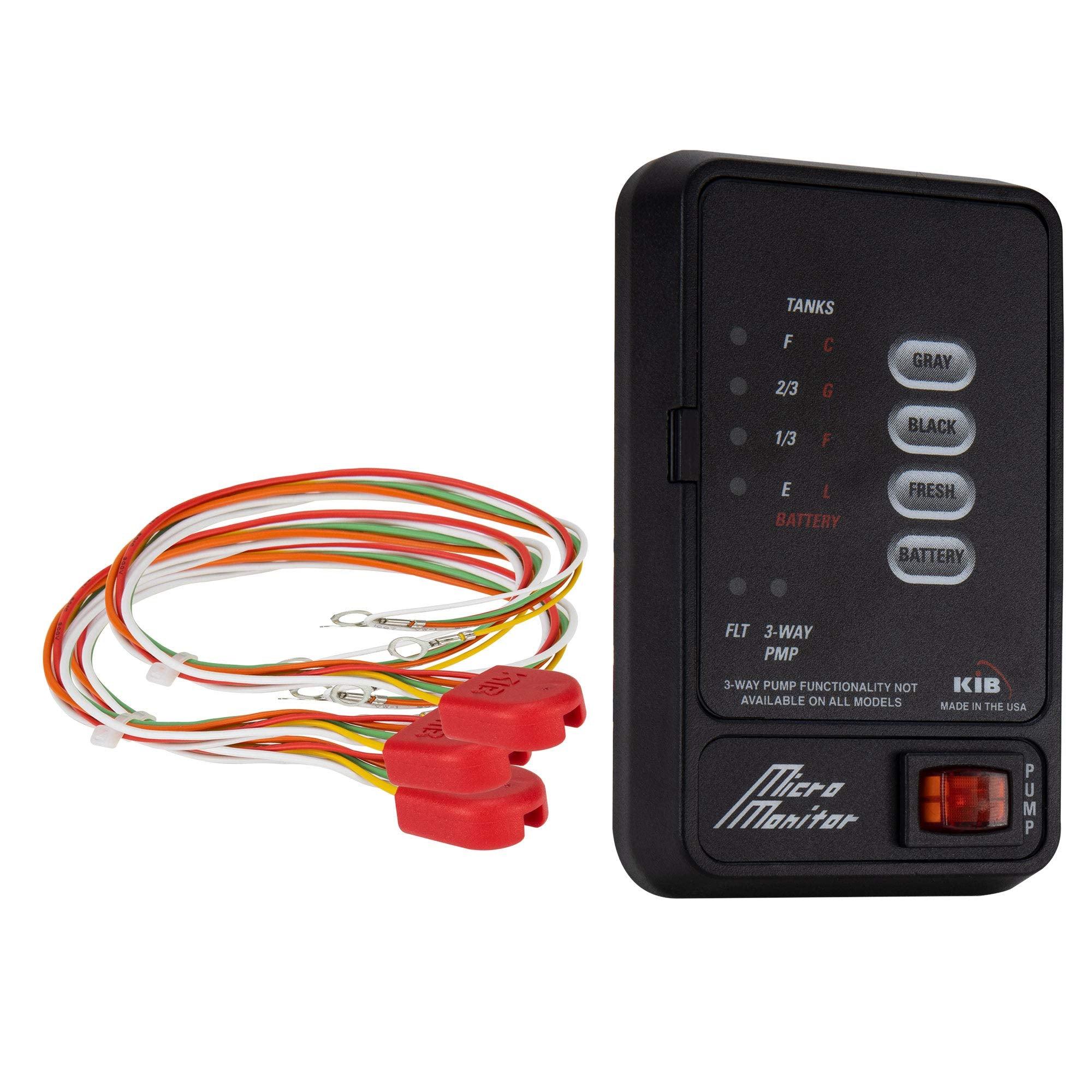 RecPro RV Tank Monitor Panel M21 | KIB Replacement | Panel Only | Fresh Water or Holding Tank Level Sensor (Black)