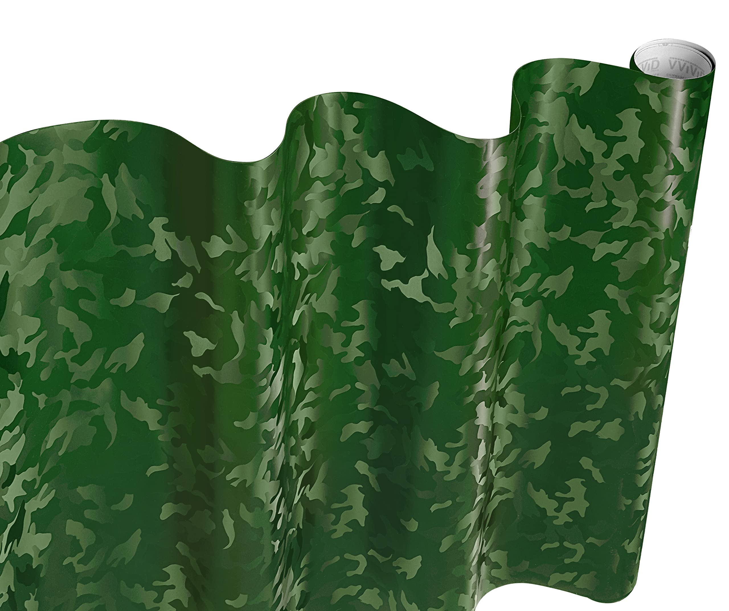 Vvivid Vinyl Camouflage Pattern Wrap Air-Release Adhesive Film Sheets (100Ft X 5Ft, Forest Green Medium Camo)