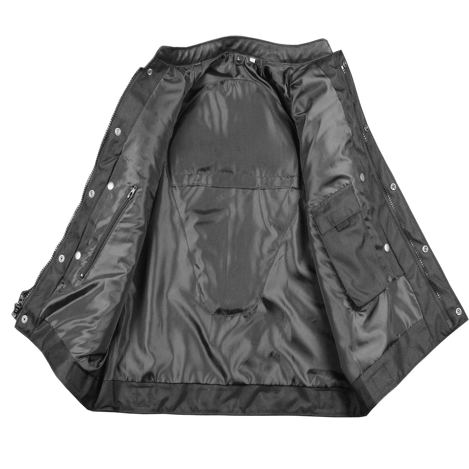 Soa Men 'S Premium Leather Motorcycle Vest With Biker Club Concealed Carry Gun Pockets W/Armor Coffee Brown Xxl