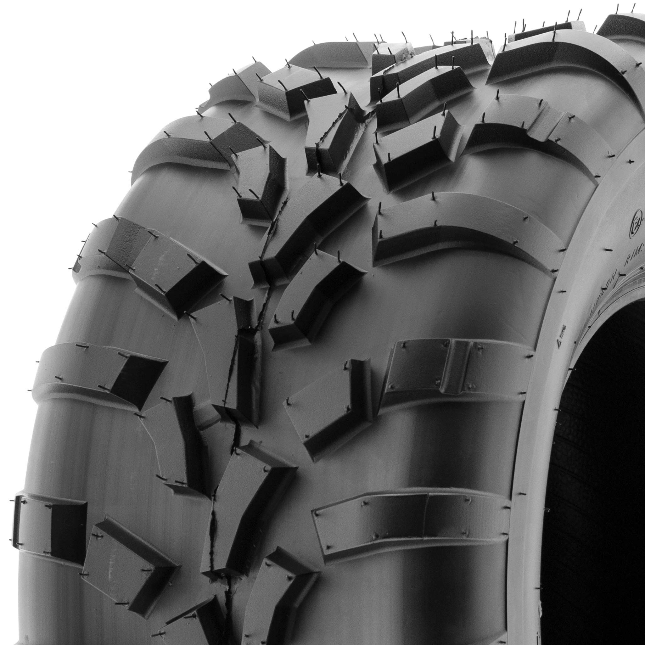 Pair of 2 SunF 25x10-12 AT-XC ATV/UTV Off-Road Tires, 6PR, Directional Knobby Tread | A010