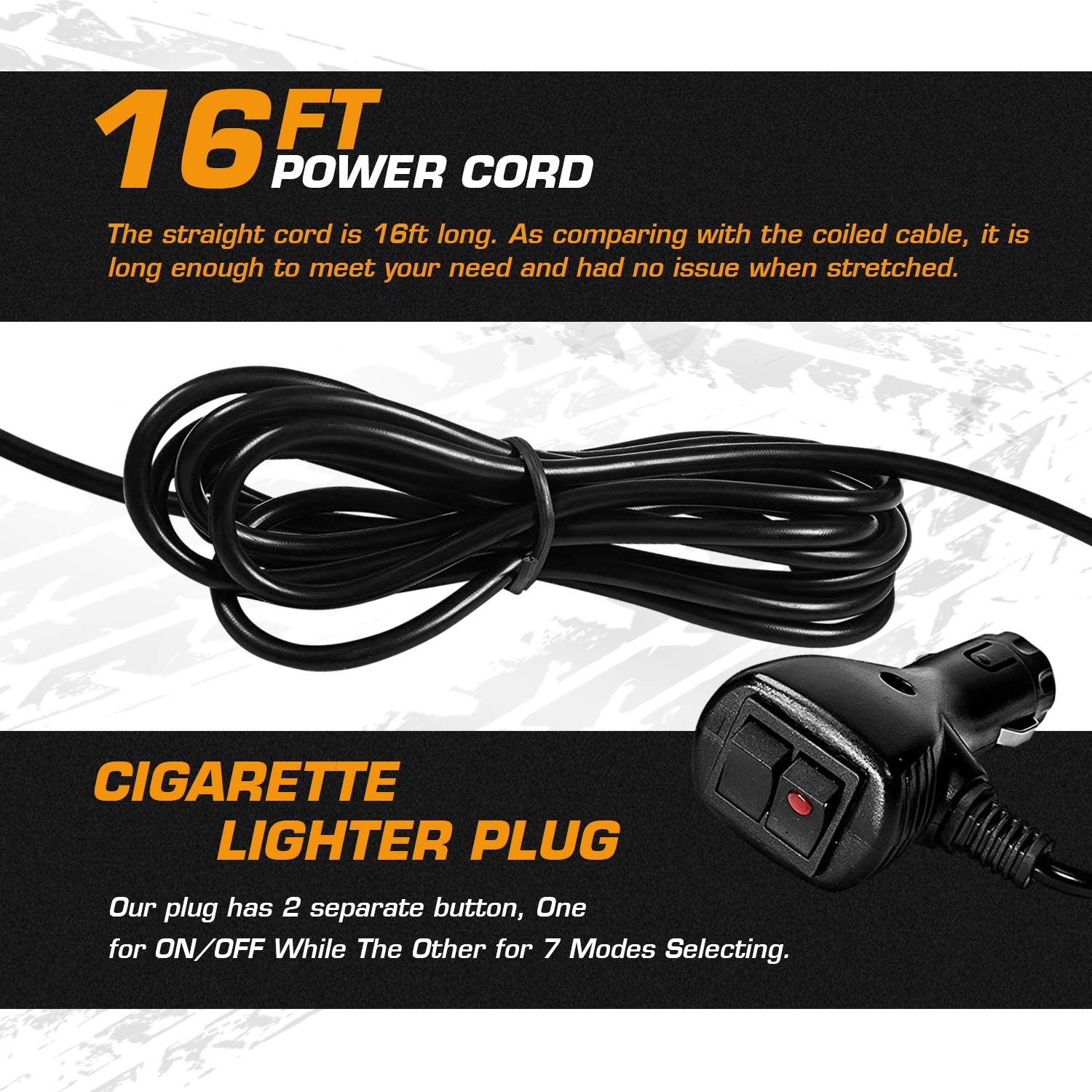 Linkitom Led Strobe Light, 12V-24V Amber 40 Led Warning Safety Flashing Beacon Lights With Magnetic And 16 Ft Straight Cord For